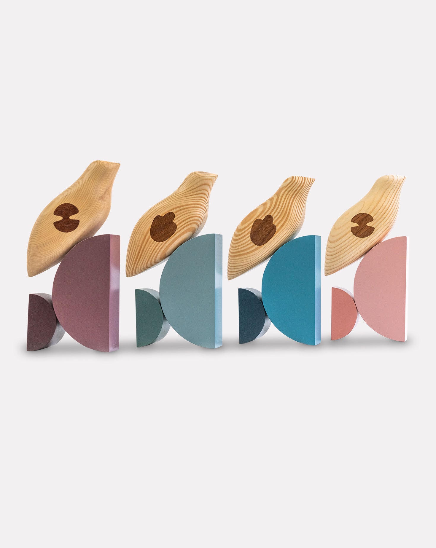 Bulbul Maple Wood and Berry Sculpture