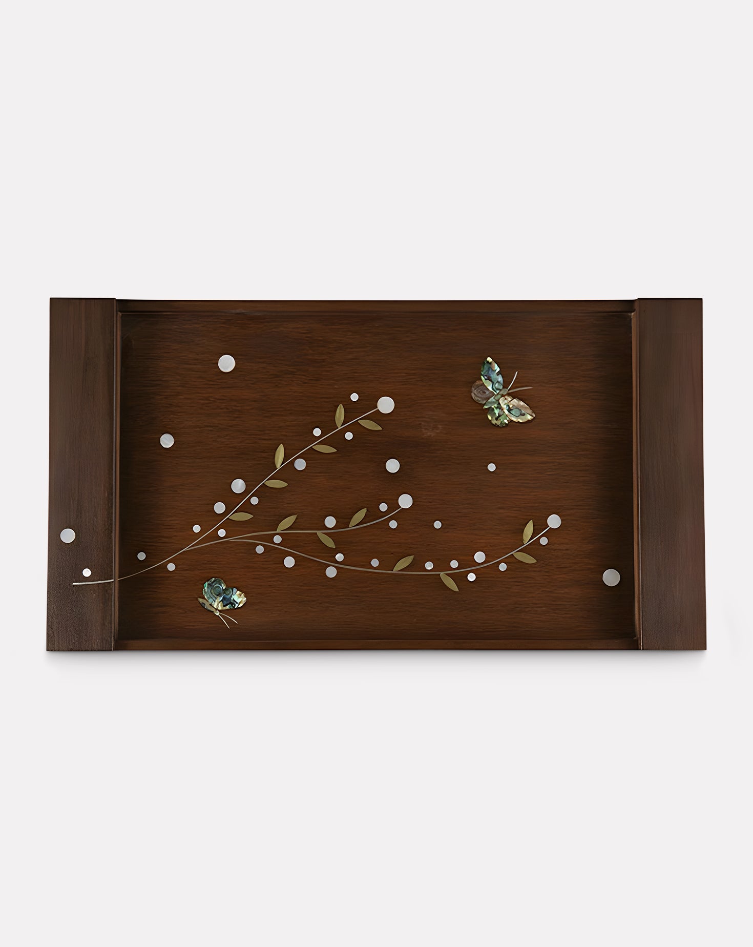Butterfly Walnut With Mother Of Pearl Tray