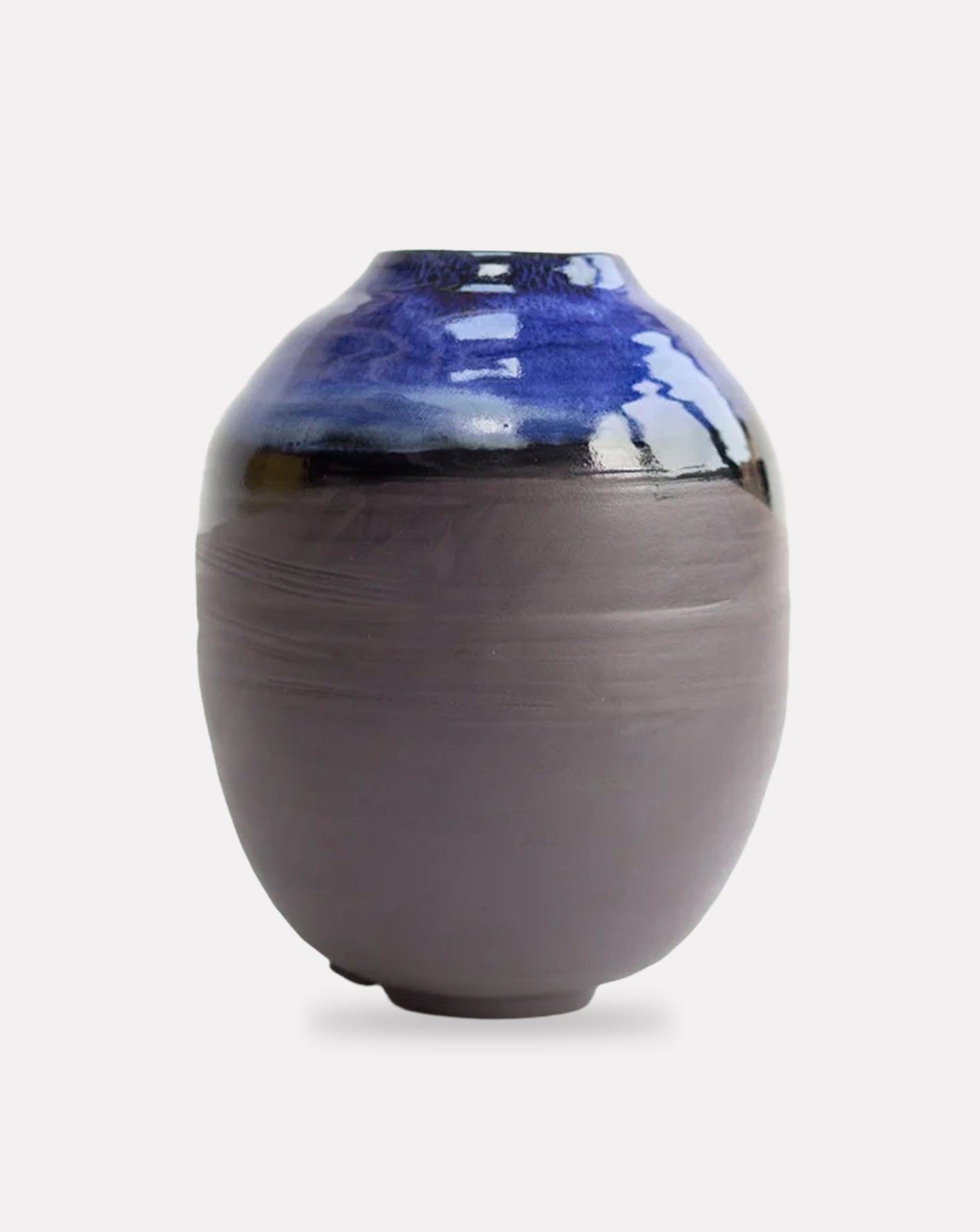 Cobal Blue Onyx Porcelain Moon Jar