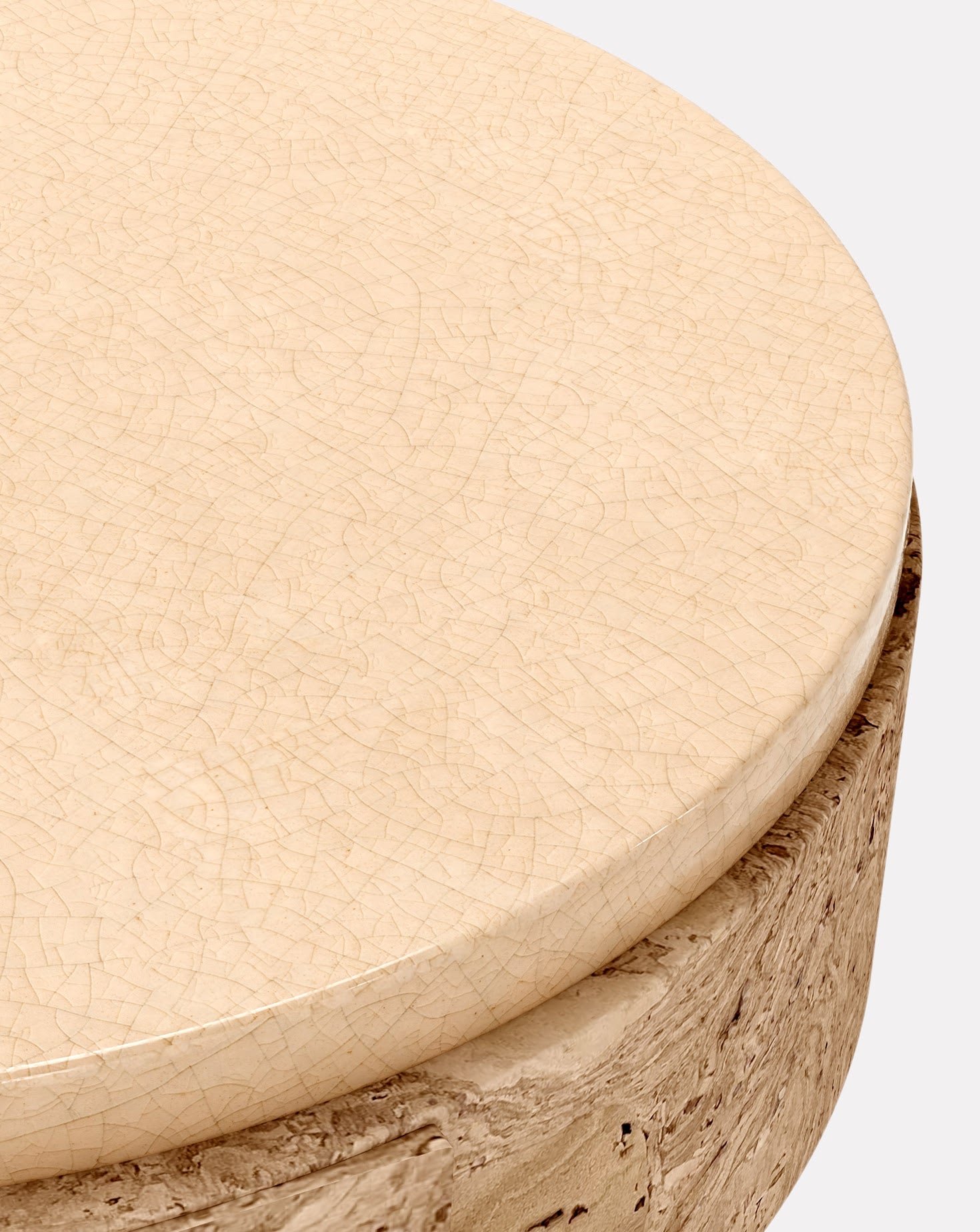 Cork and Ceramic Bedside Table