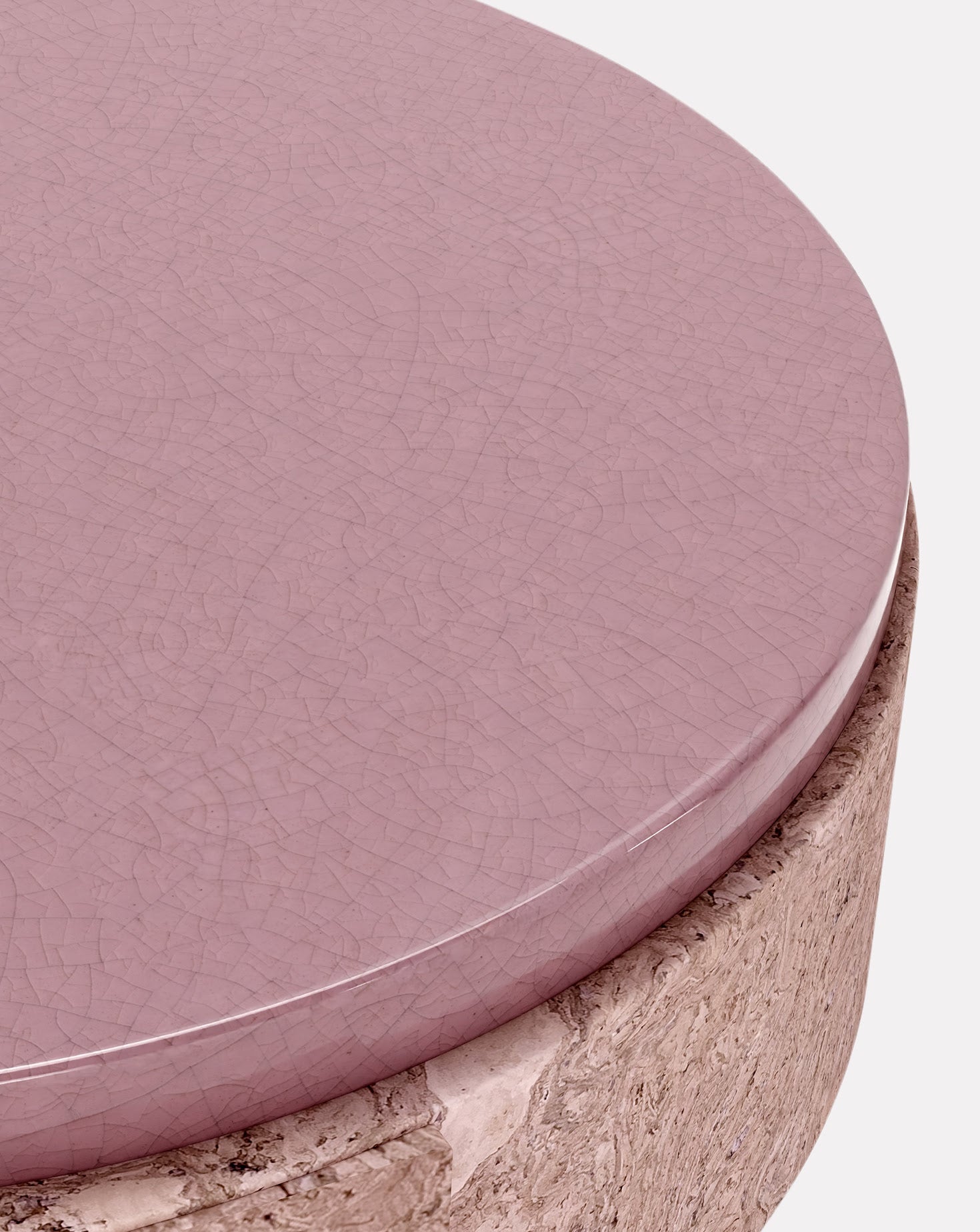 Cork and Ceramic Bedside Table