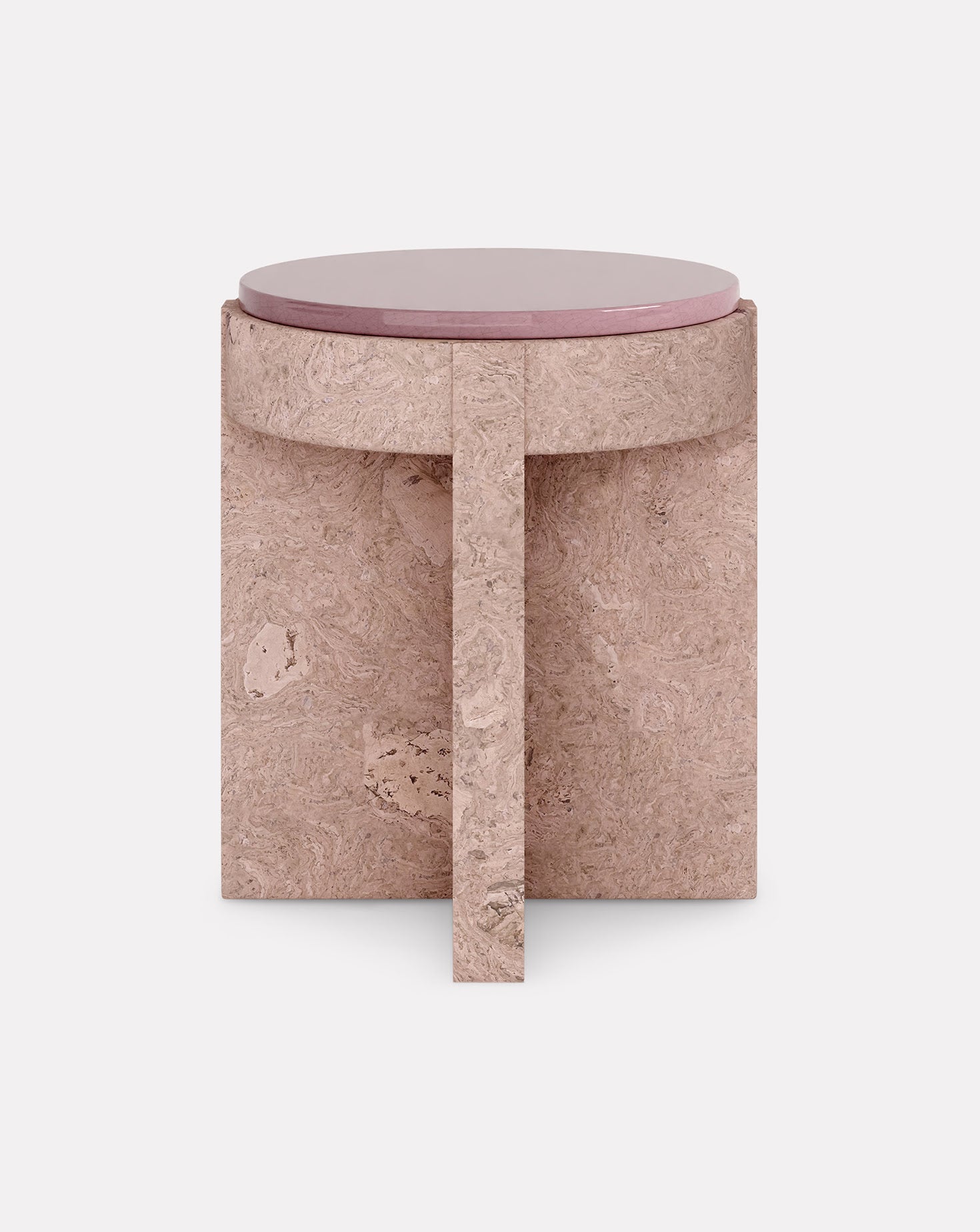 Cork and Ceramic Bedside Table