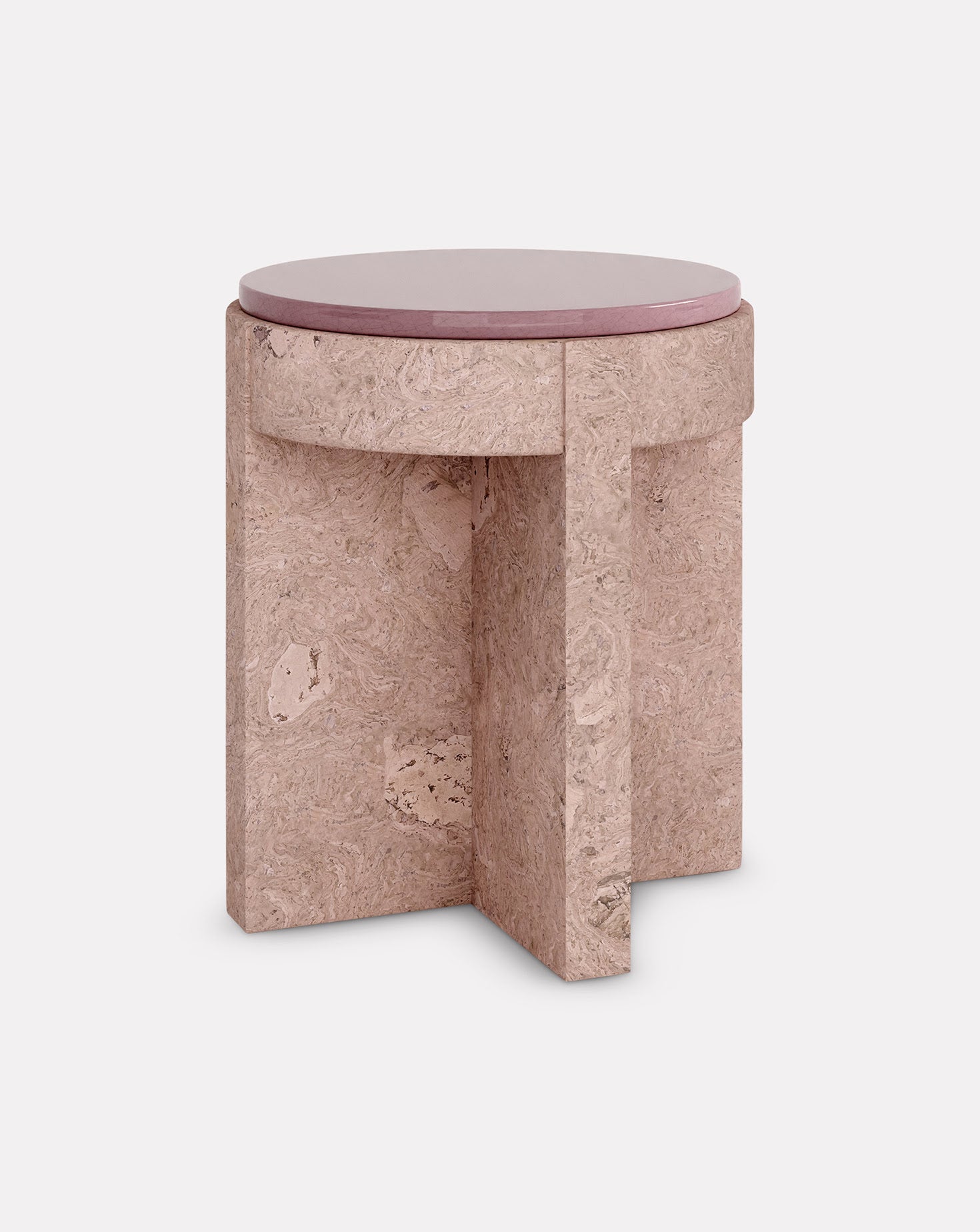 Cork and Ceramic Bedside Table