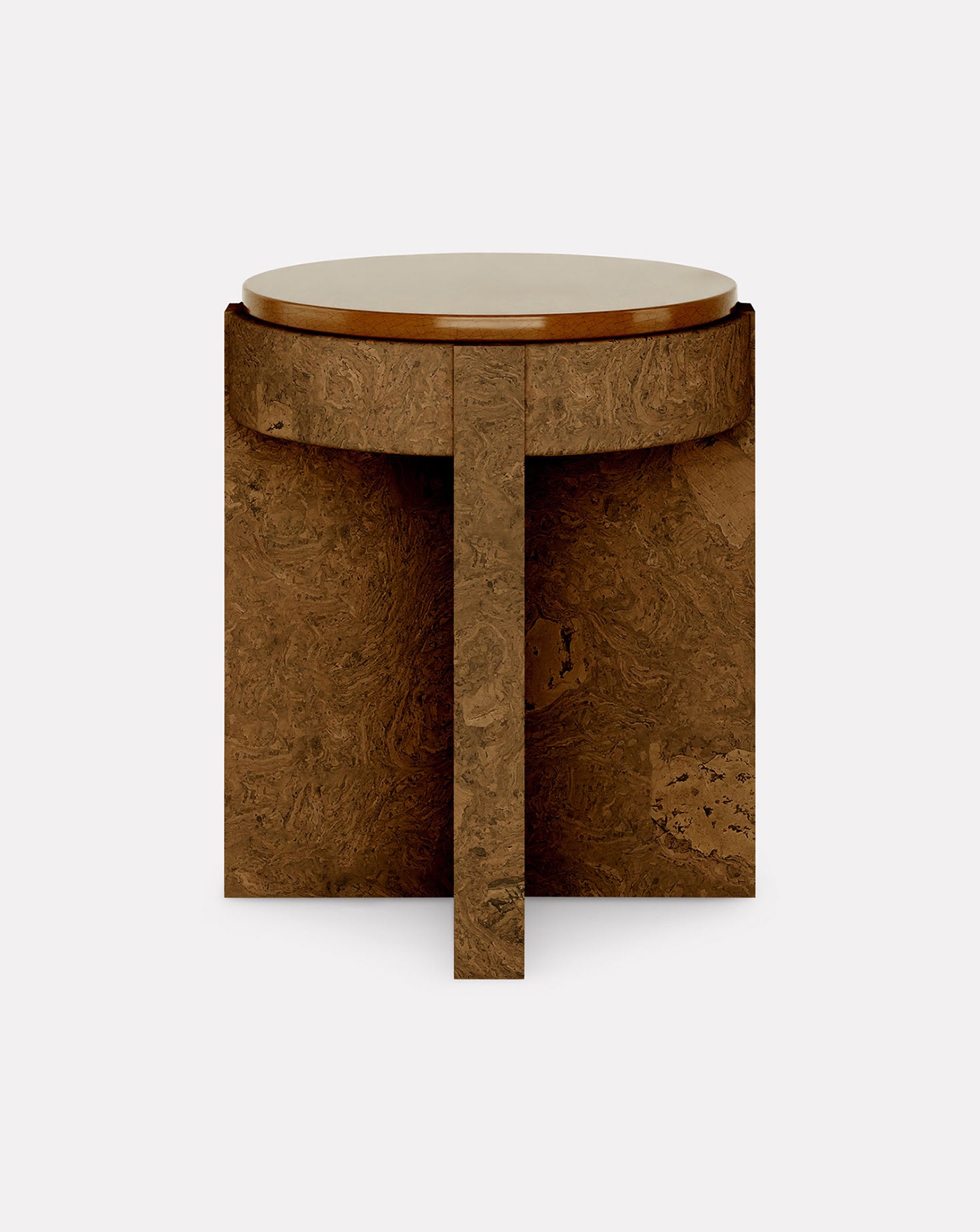 Cork and Ceramic Bedside Table