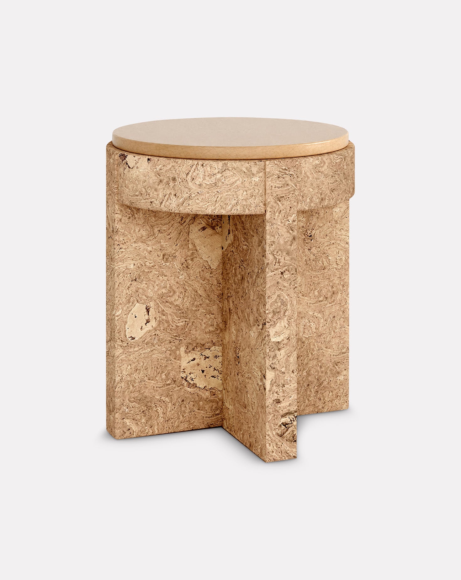 Cork and Ceramic Bedside Table