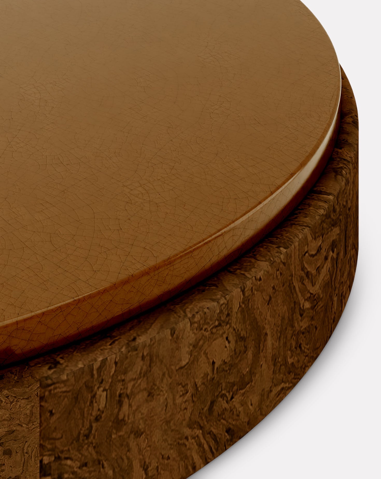Cork and Ceramic Coffee Table