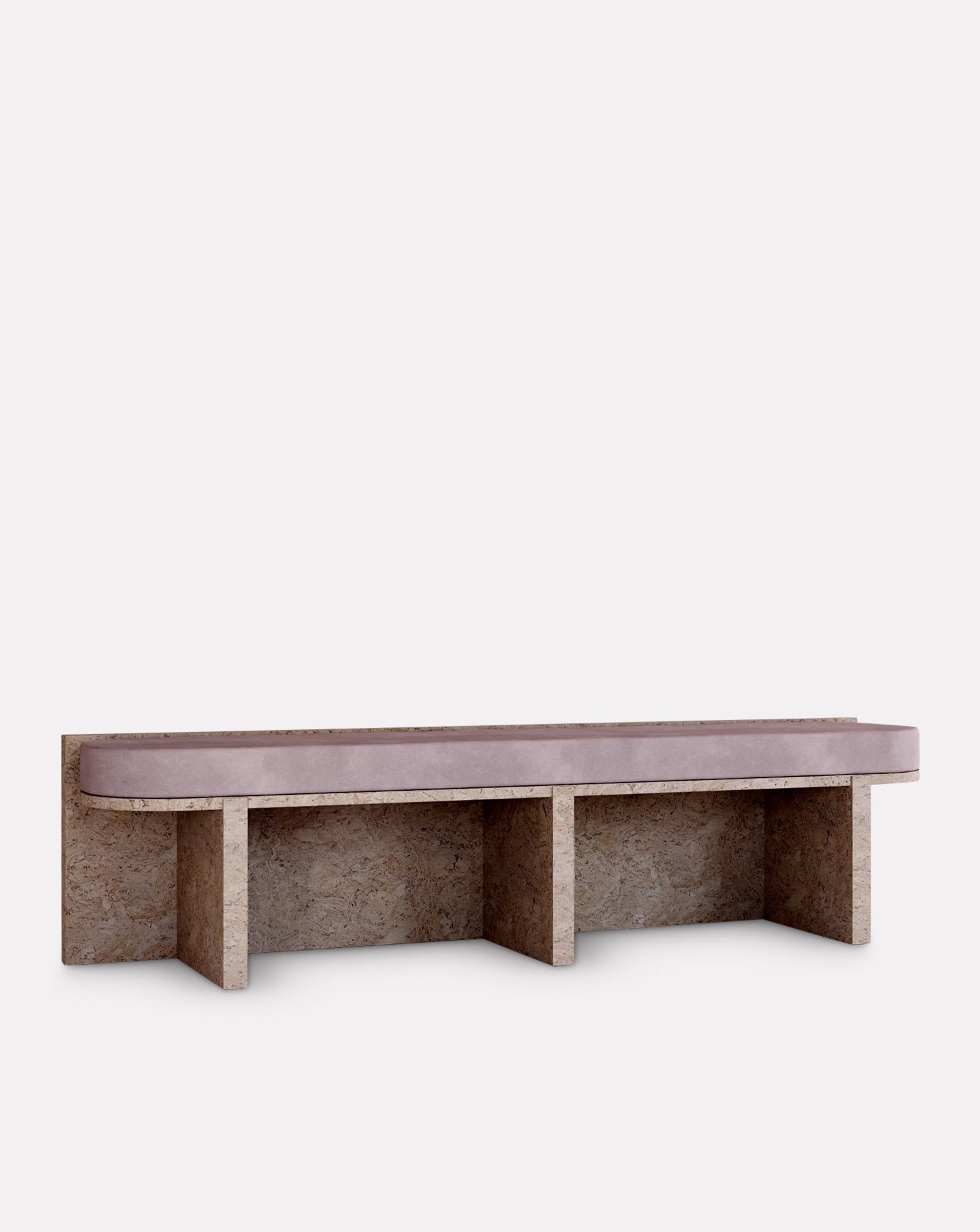 Cork and Velvet Bench