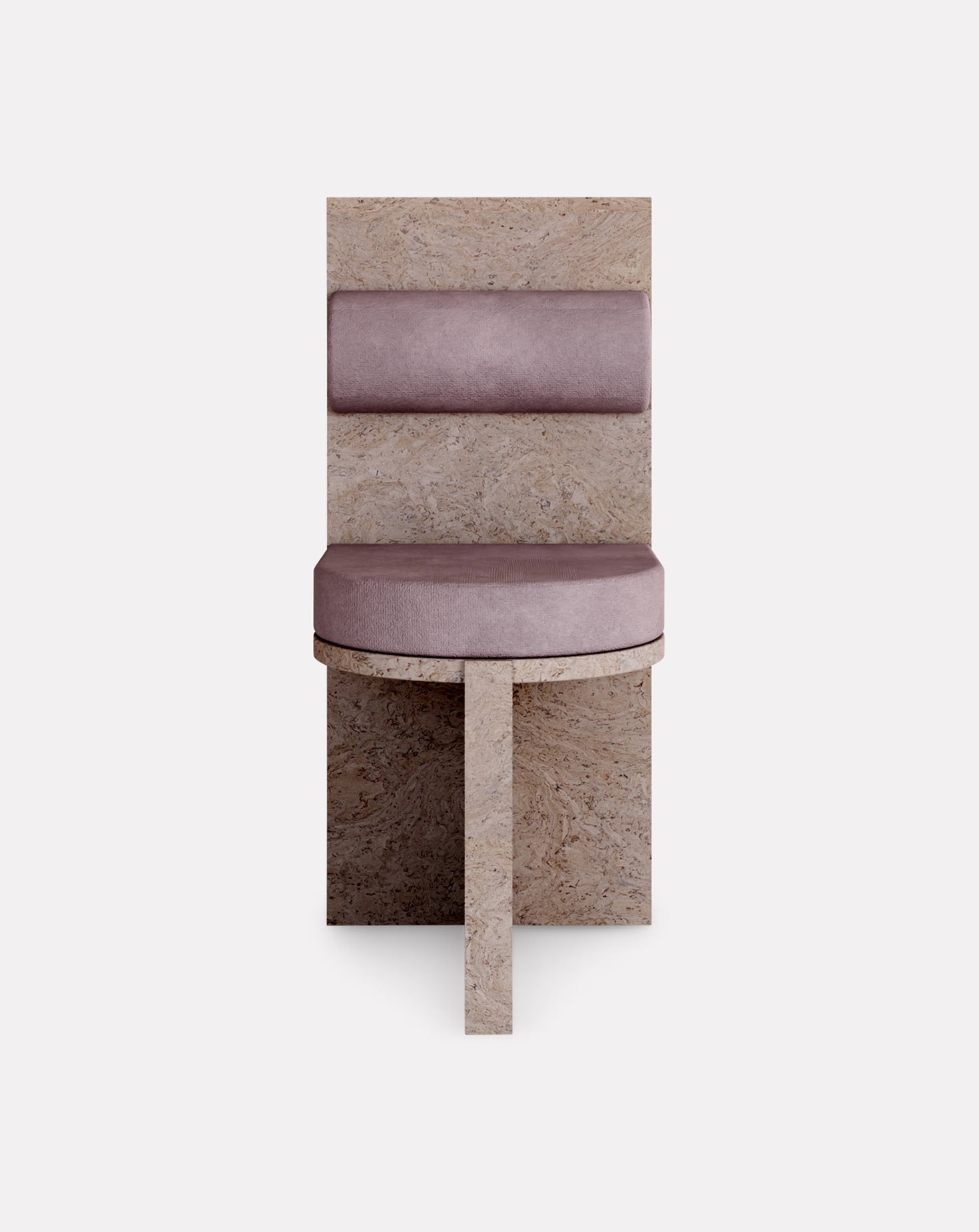 Cork and Velvet Chair
