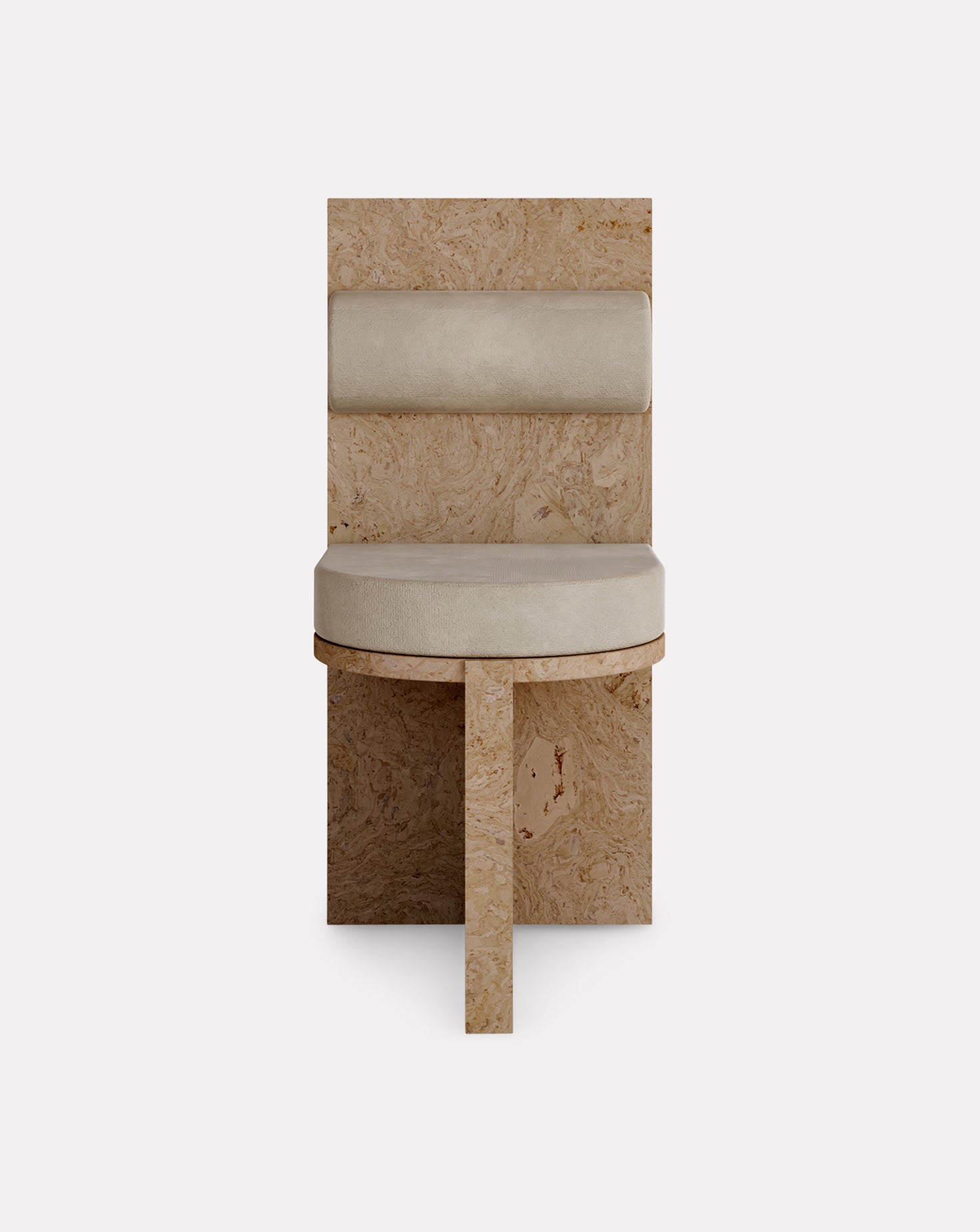 Cork and Velvet Chair