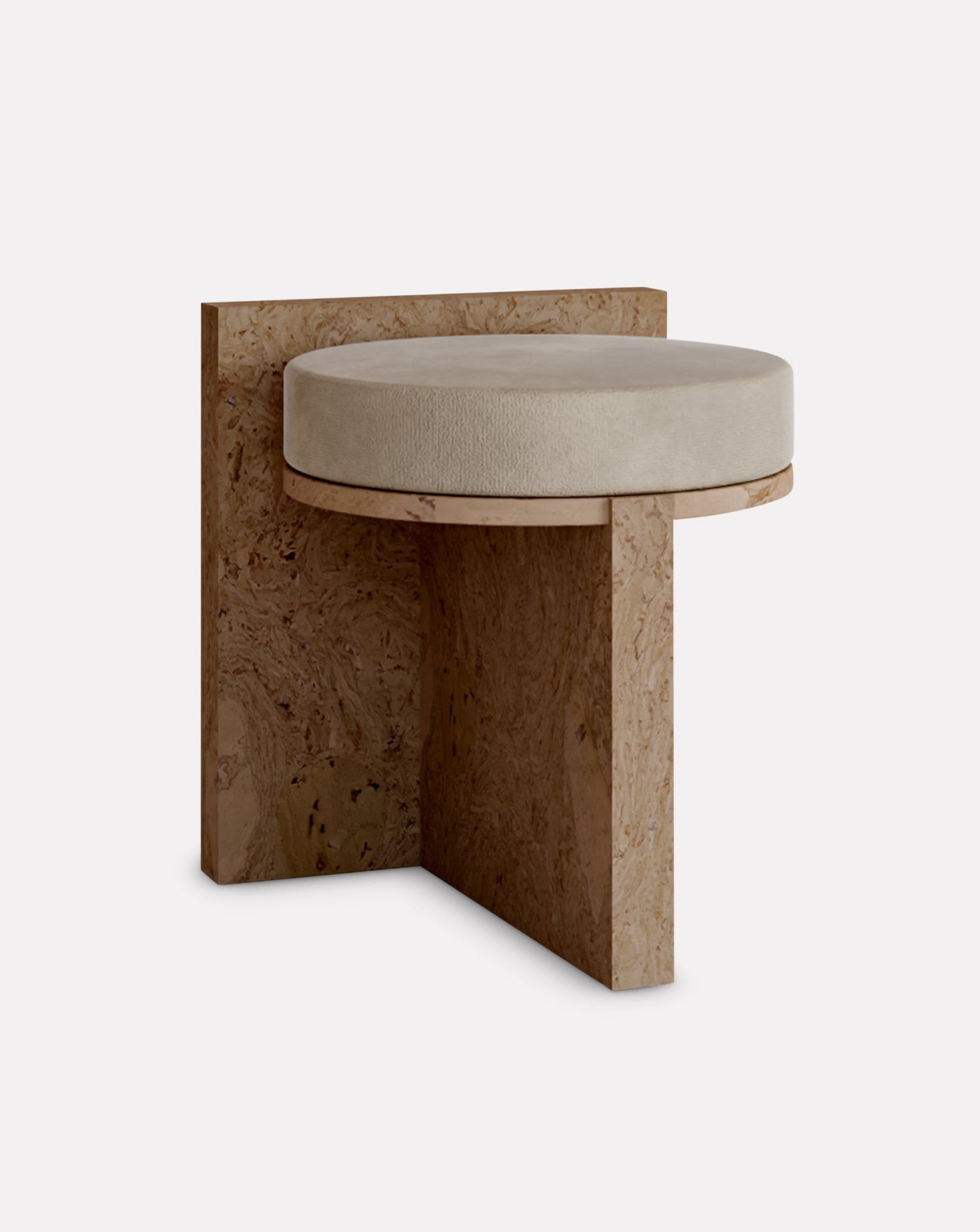 Cork and Velvet Stool
