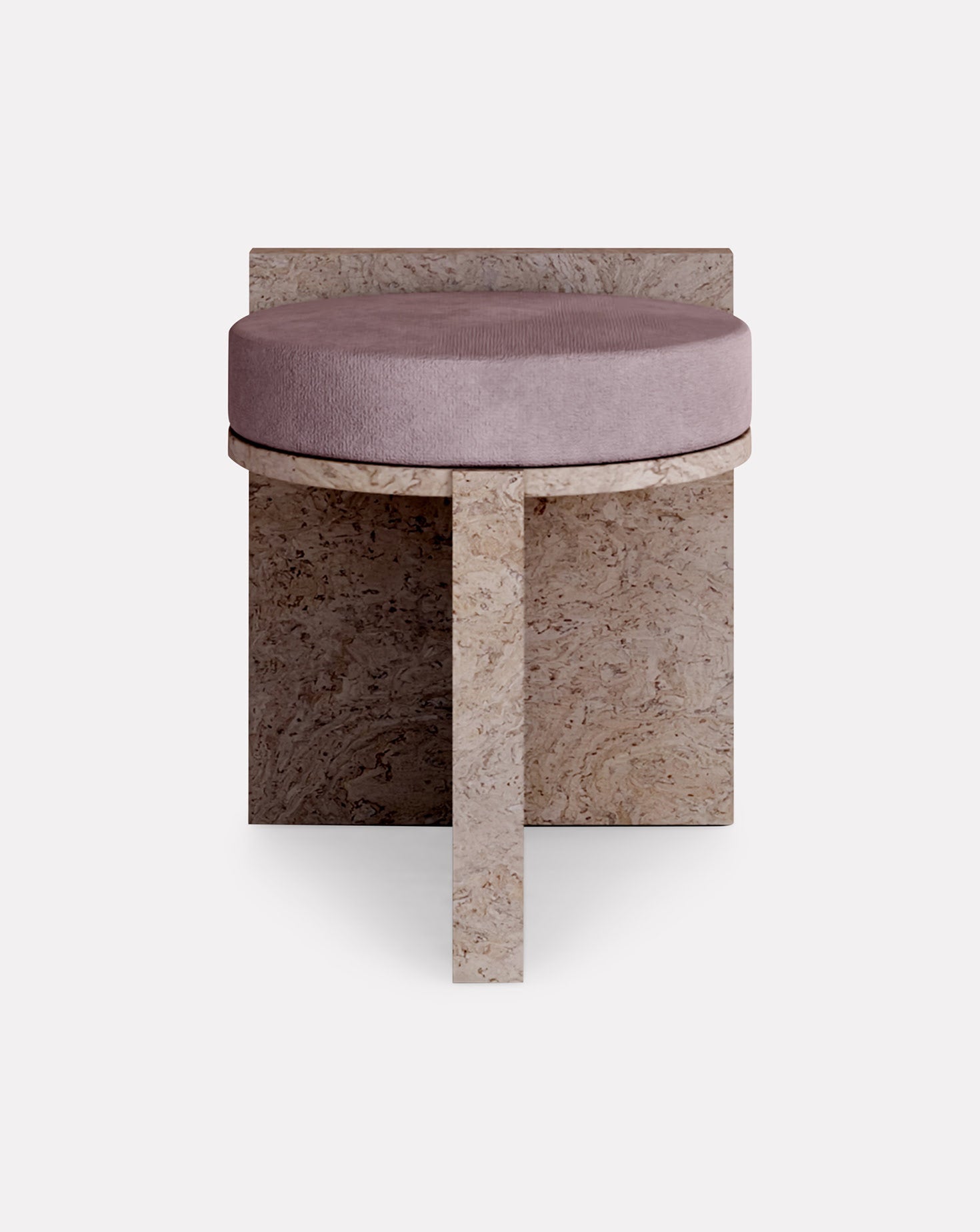 Cork and Velvet Stool