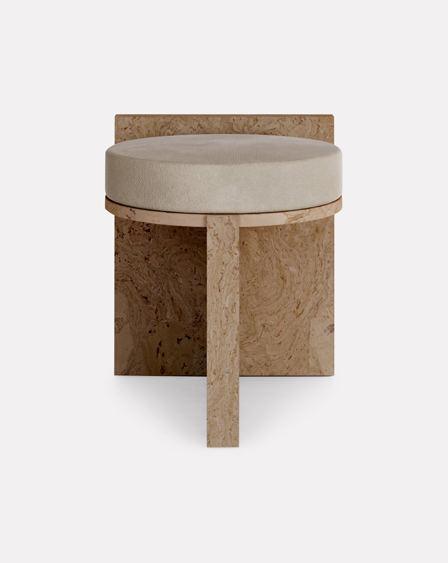 Cork and Velvet Stool