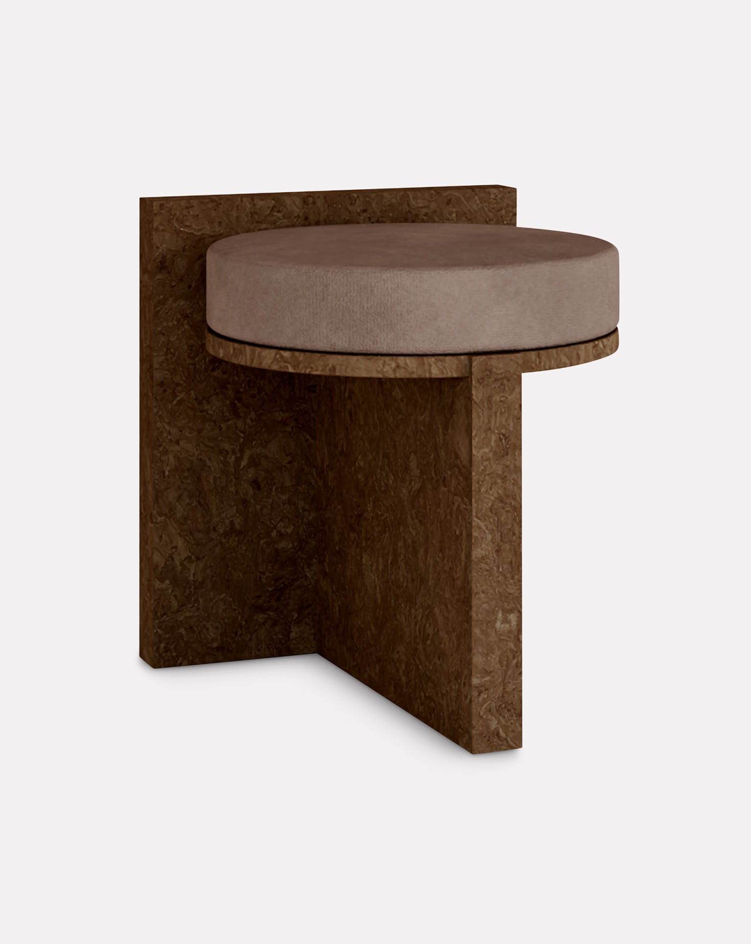 Cork and Velvet Stool