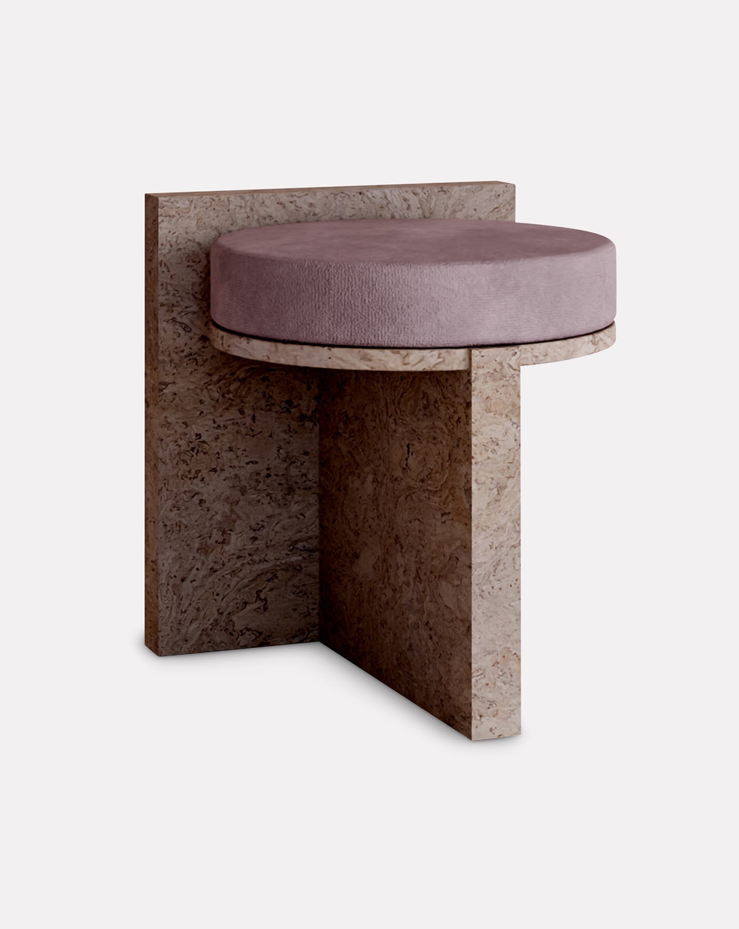 Cork and Velvet Stool