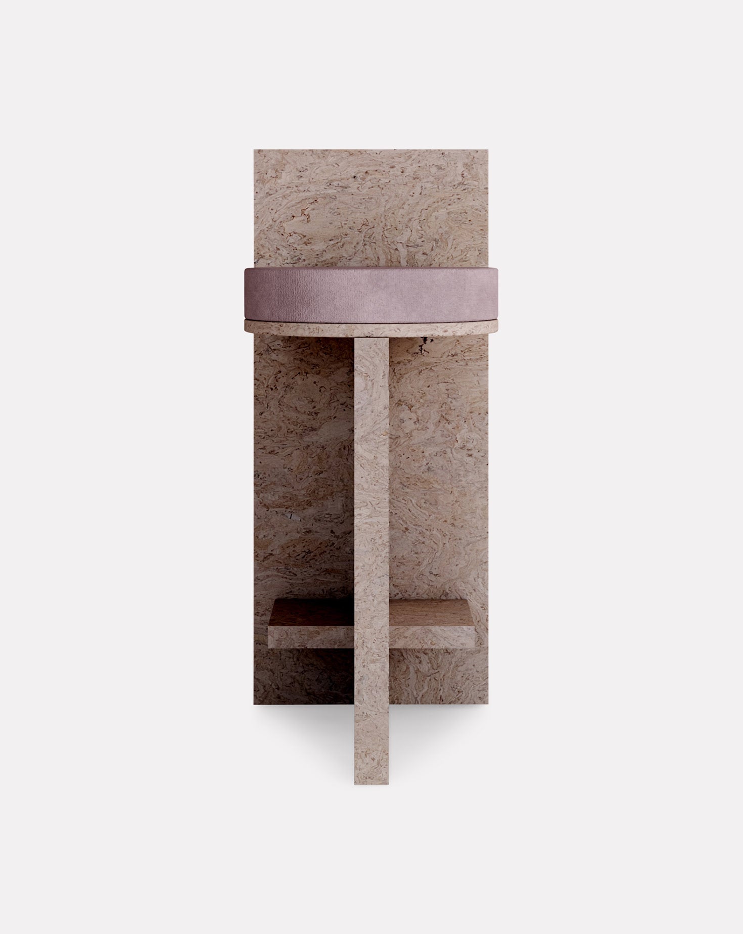 Cork and Velvet Barstool