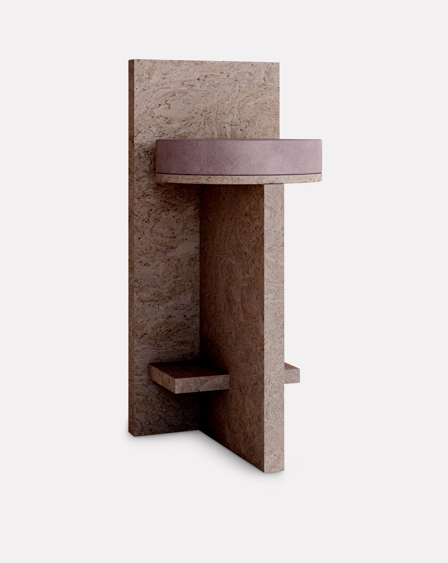 Cork and Velvet Barstool