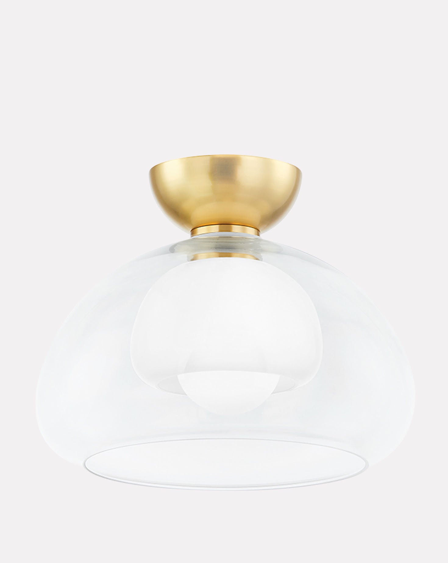 Cortney Aged Brass Flush Mount