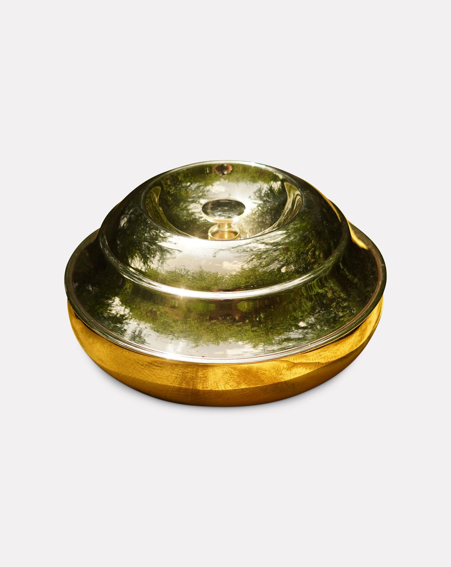 Crescent Brass Bowl Decorative Vessel