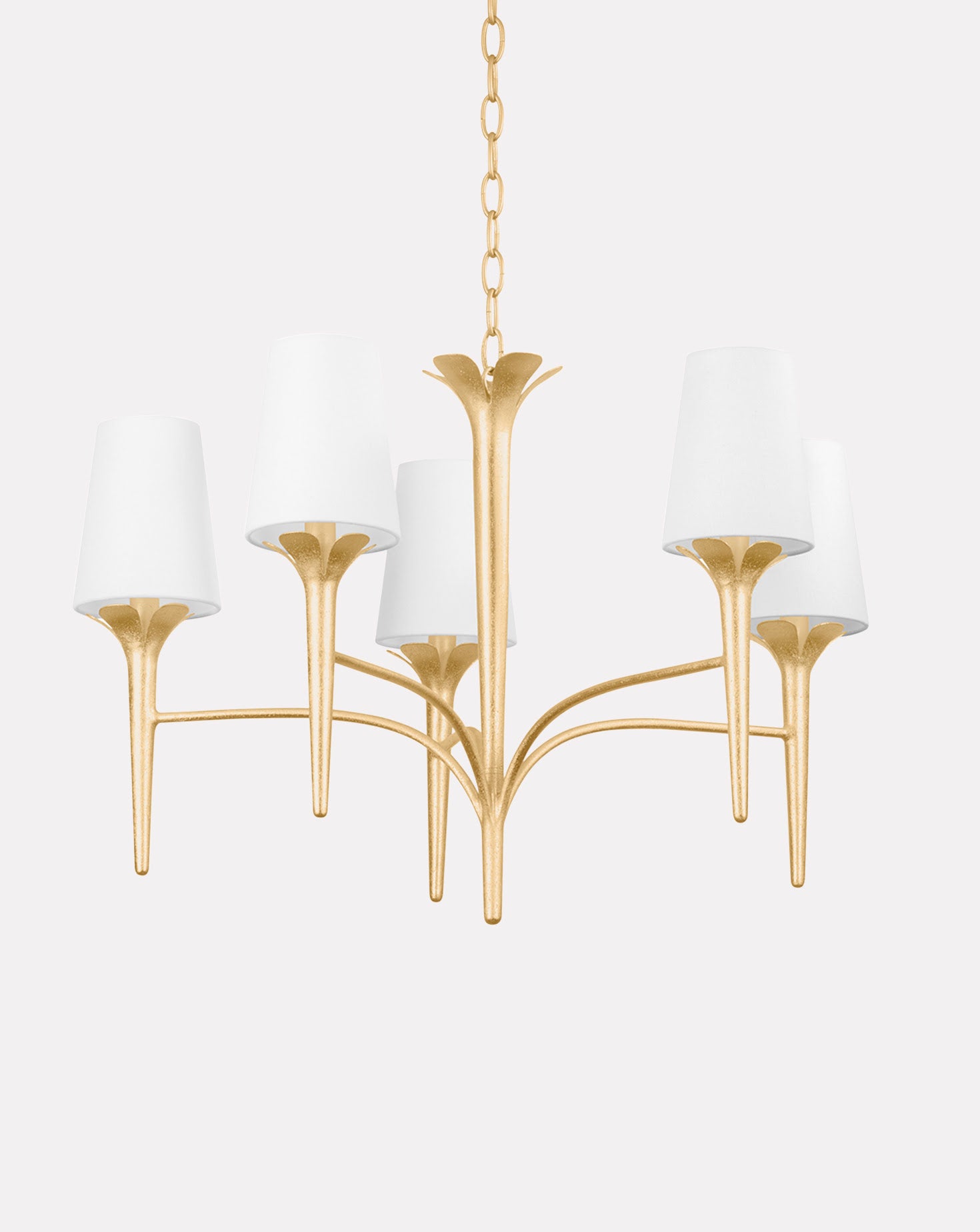 Emily Gold leaf Chandelier