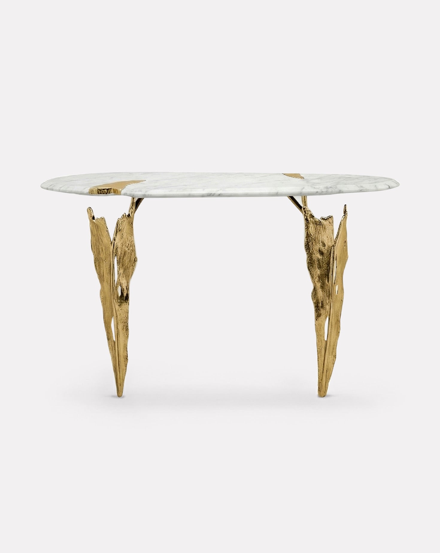 Folia Brass and Marble Console