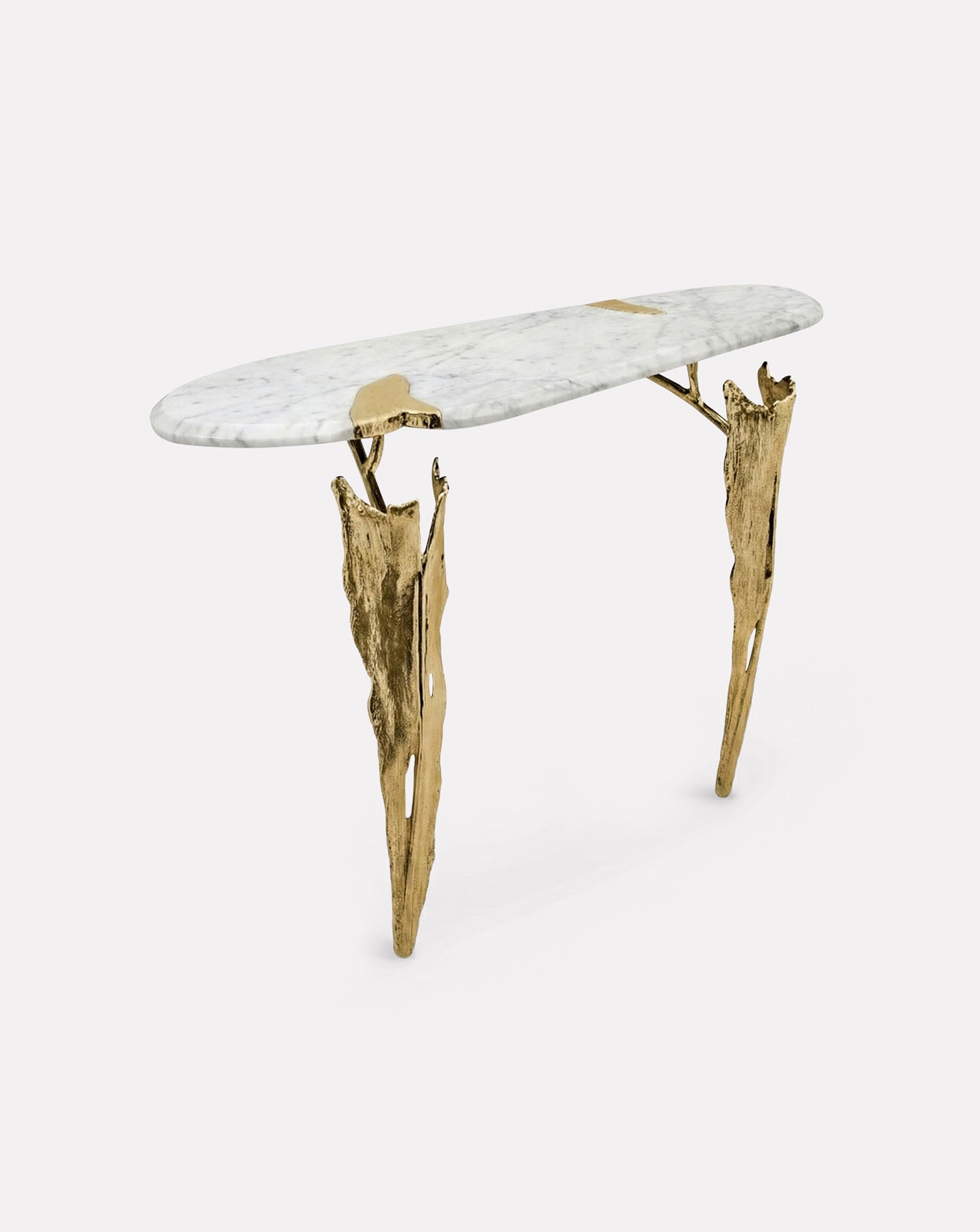 Folia Brass and Marble Console