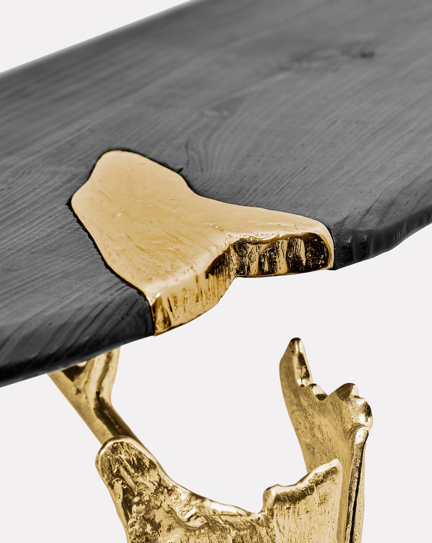 Folia Brass and Wood Console