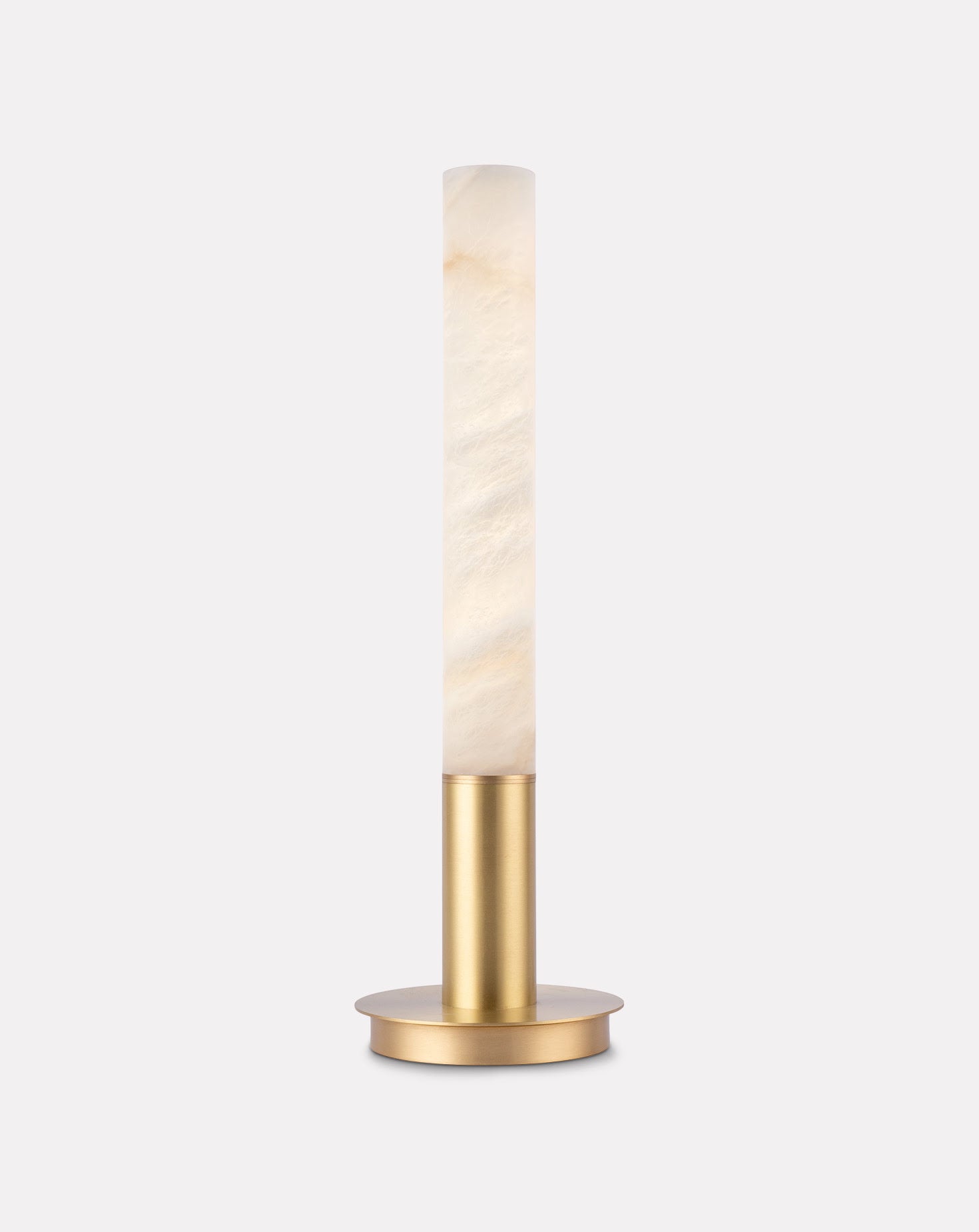 Geo Brass and  Alabaster Table Light