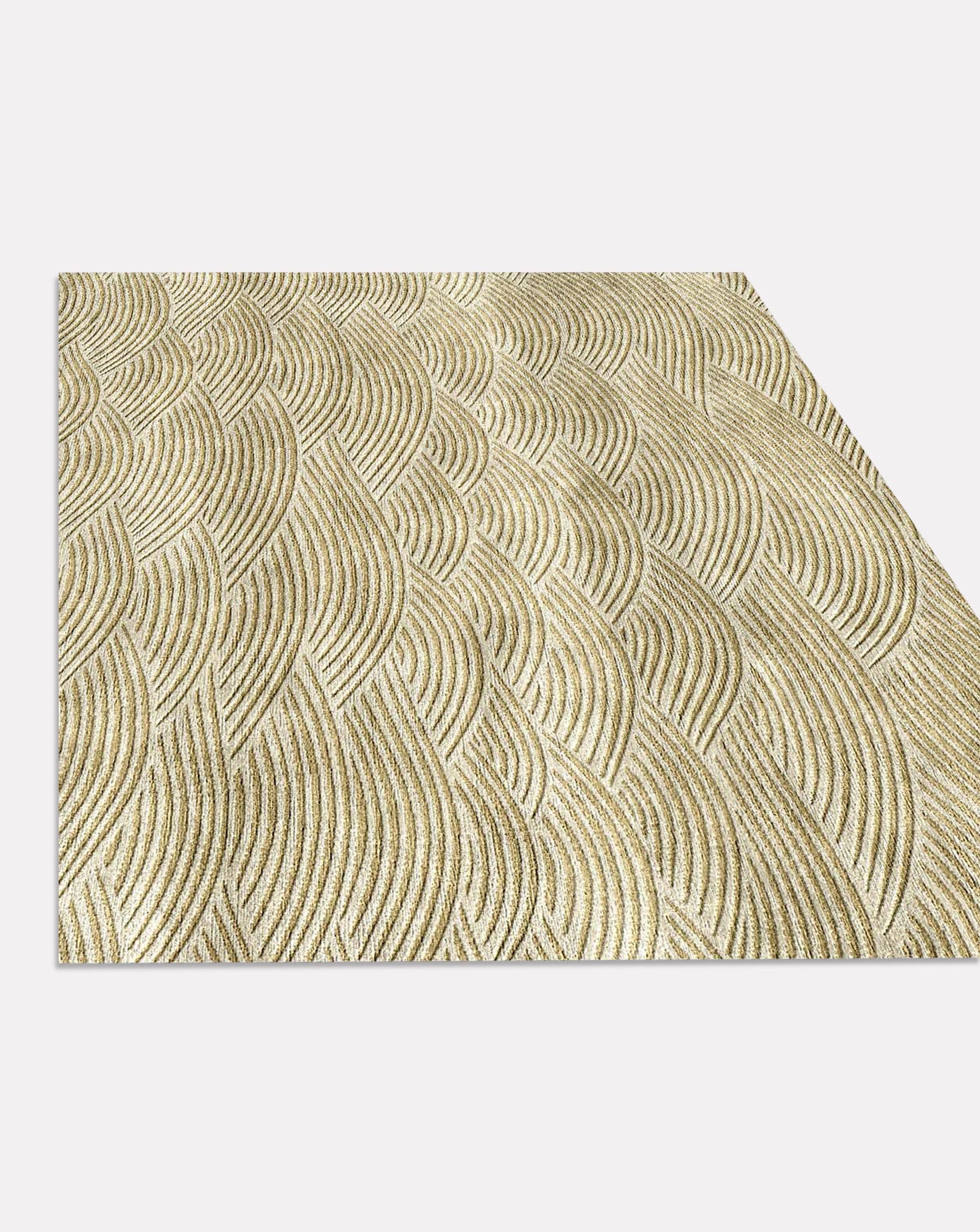 Geva Ivory Gold Handknotted Silk Rug