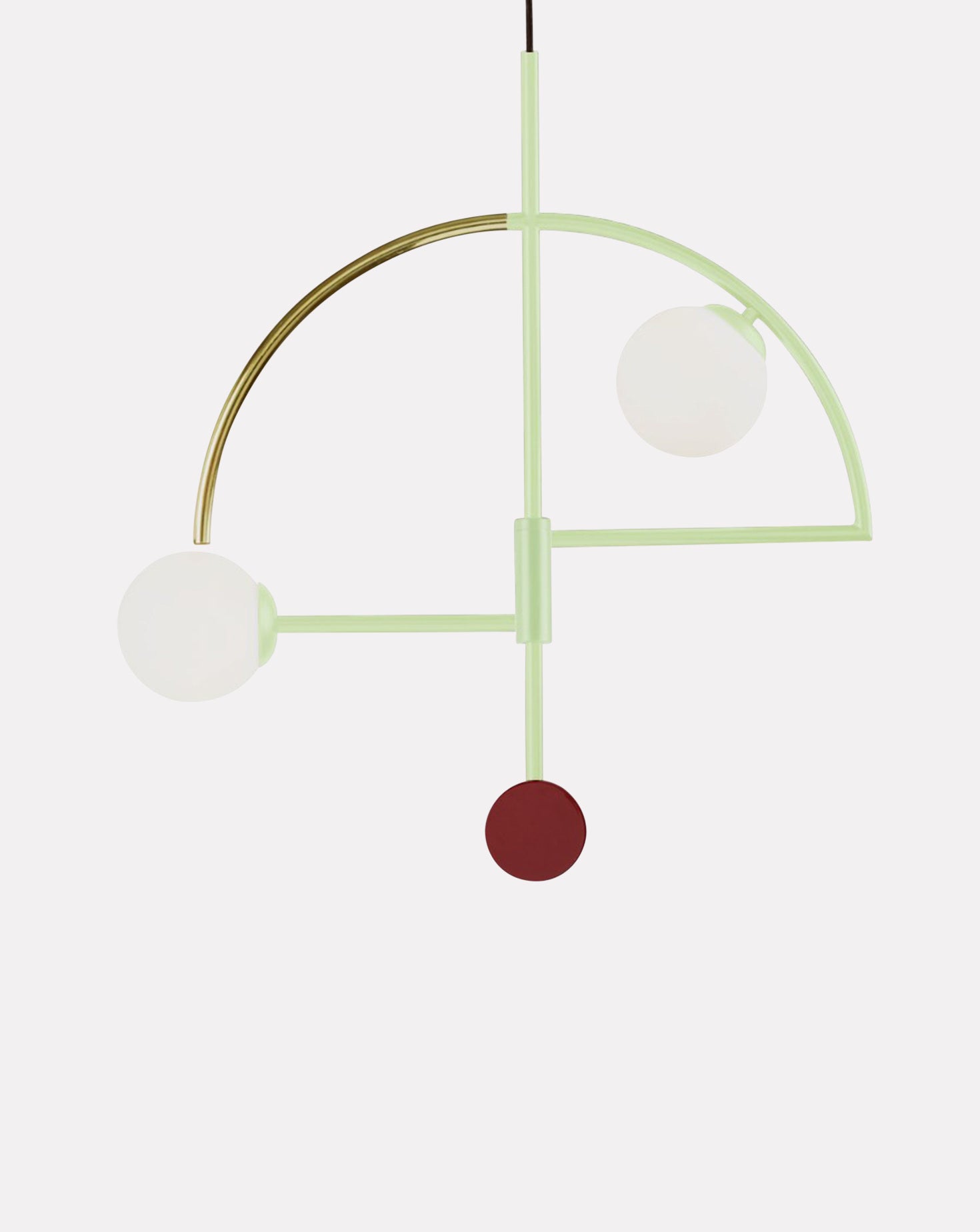 Helio II Polished Brass Suspension Lamp