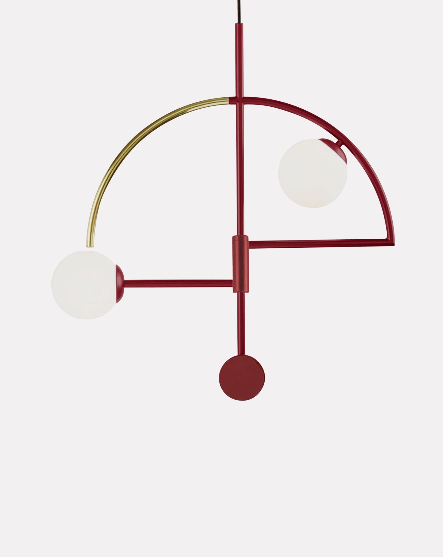 Helio II Polished Brass Suspension Lamp