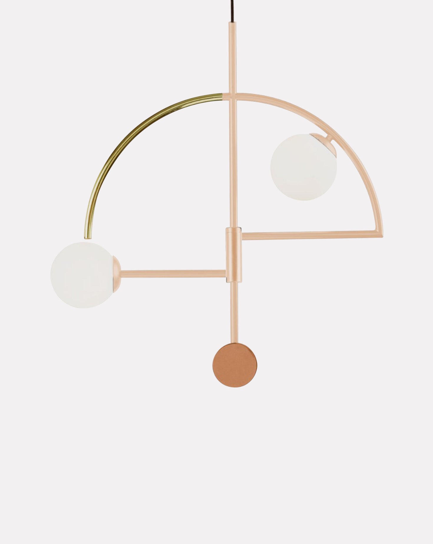 Helio II Polished Brass Suspension Lamp