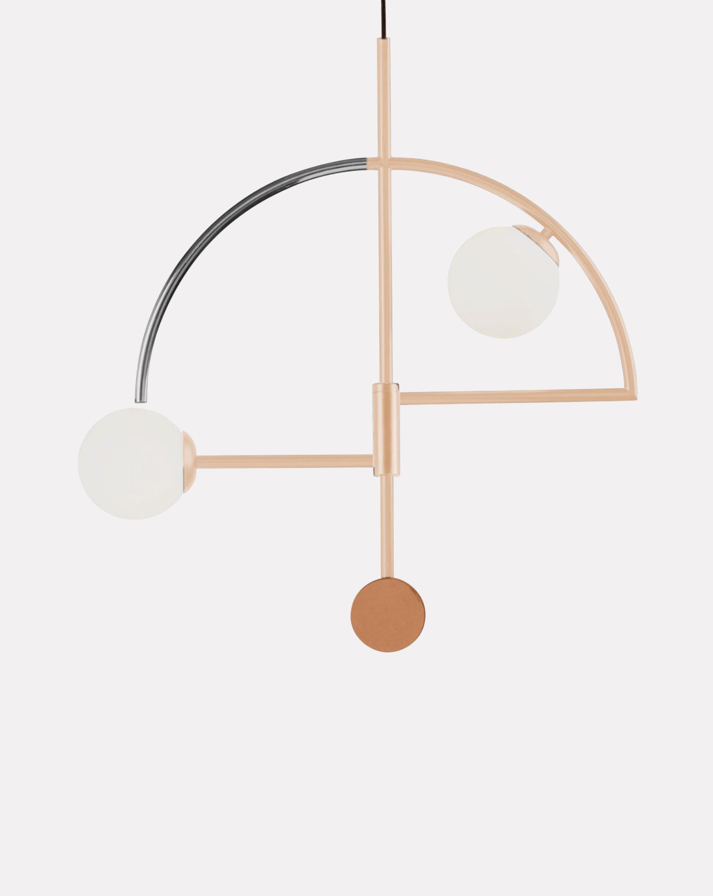 Helio II Polished Nickel Suspension Lamp