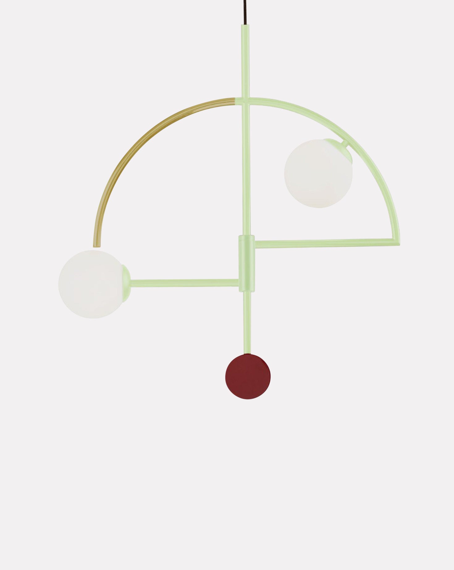 Helio II Satin Brass Suspension Lamp