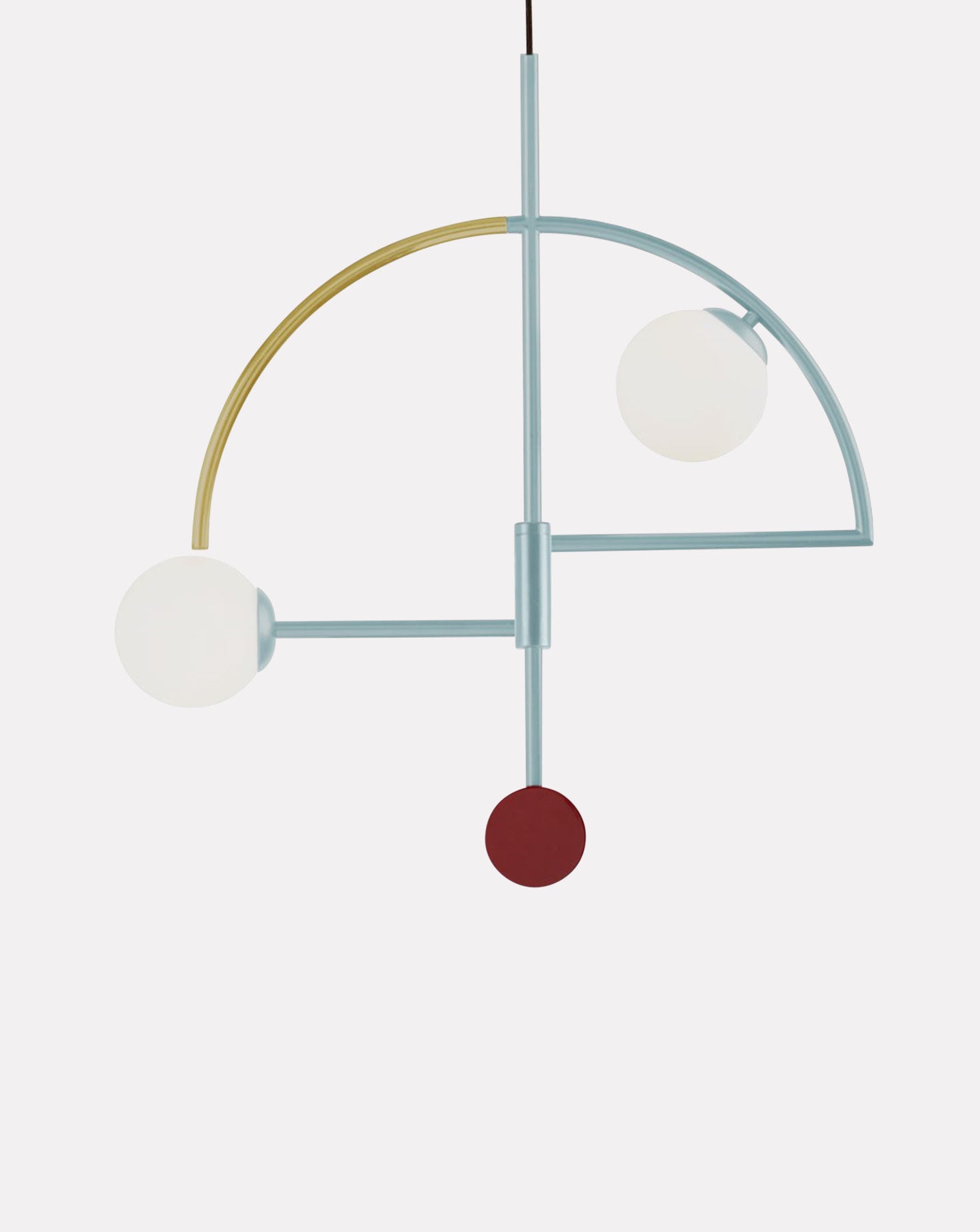 Helio II Satin Brass Suspension Lamp