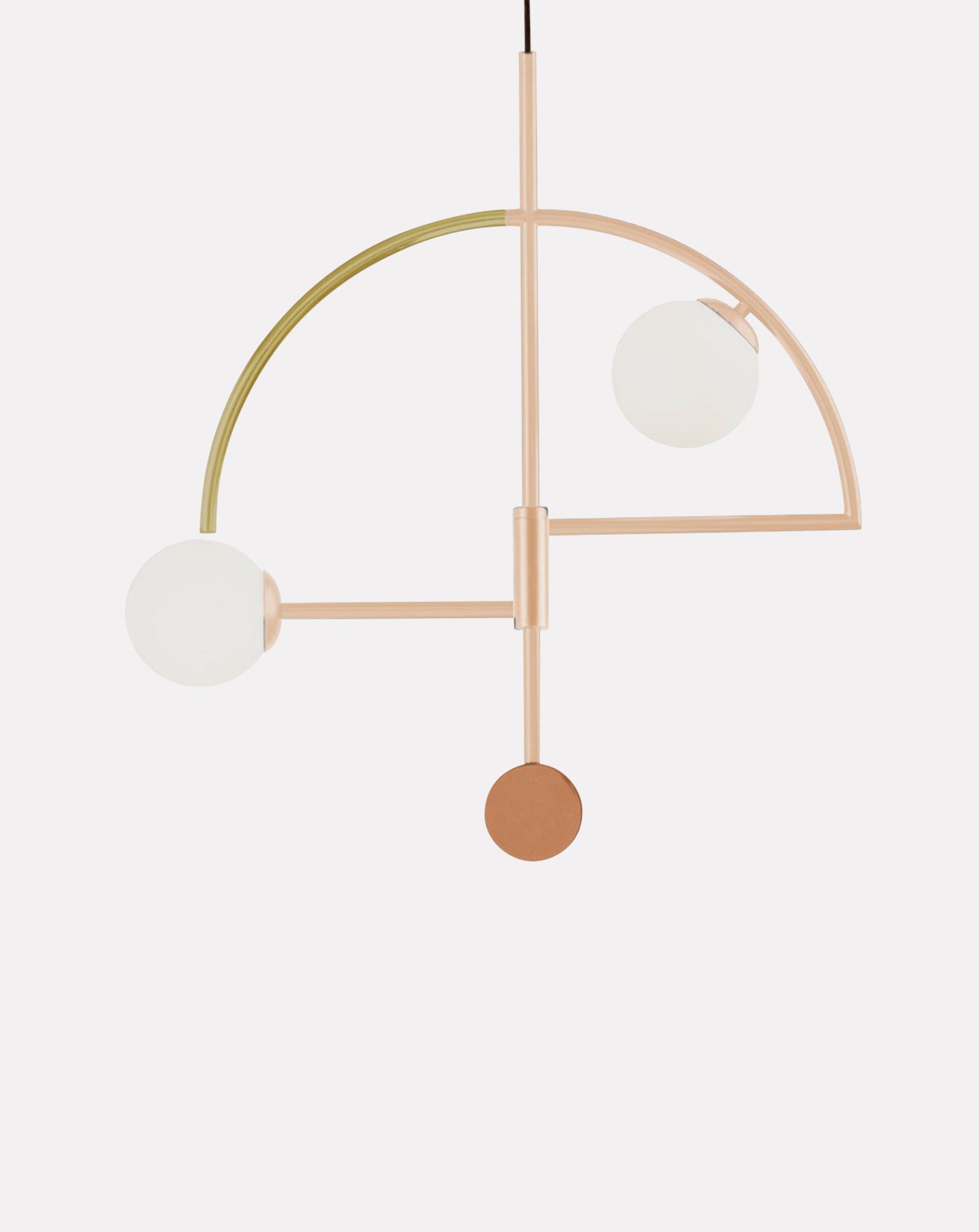 Helio II Satin Brass Suspension Lamp