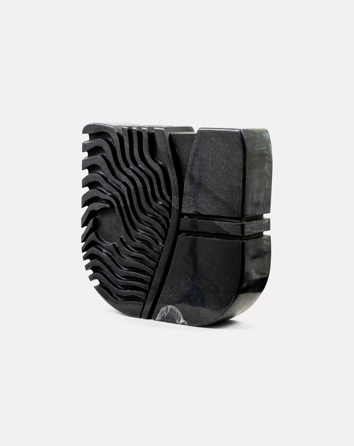 IDA 01 Black Marble Sculptural Vase