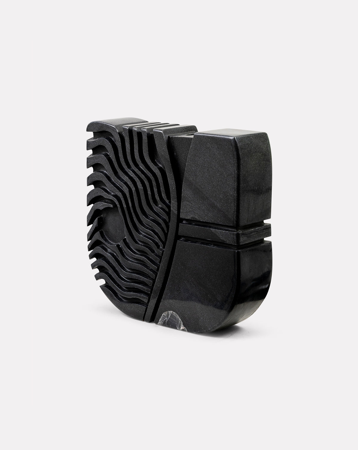 IDA 01 Black Marble Sculptural Vase