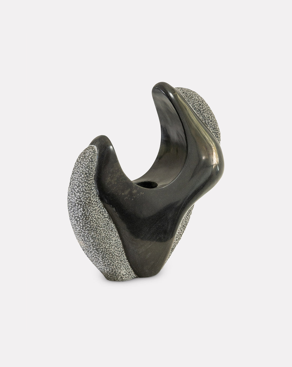 ILISHA 01 Black Marble Sculptural Vase