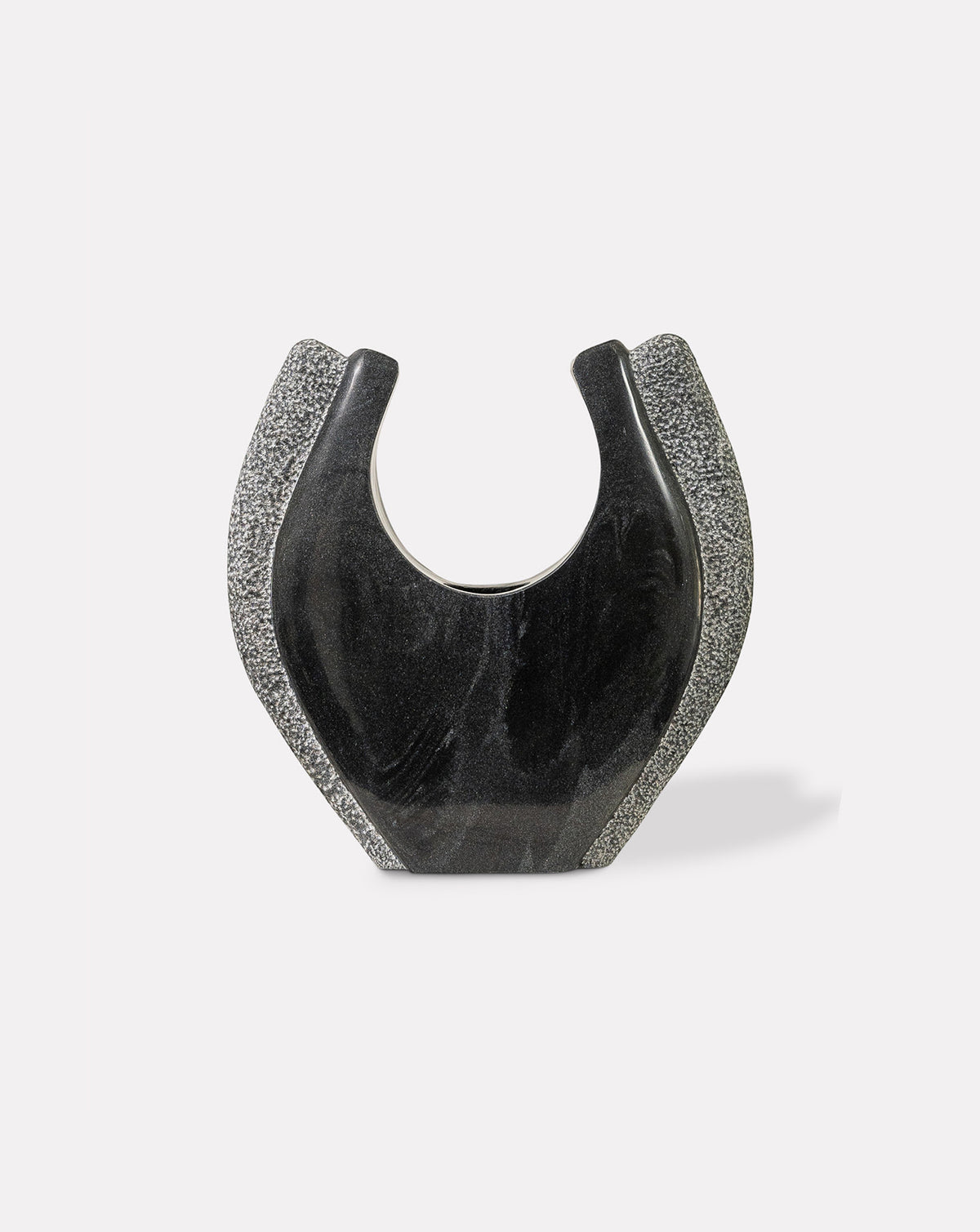 ILISHA 02 Black Marble Sculptural Vase