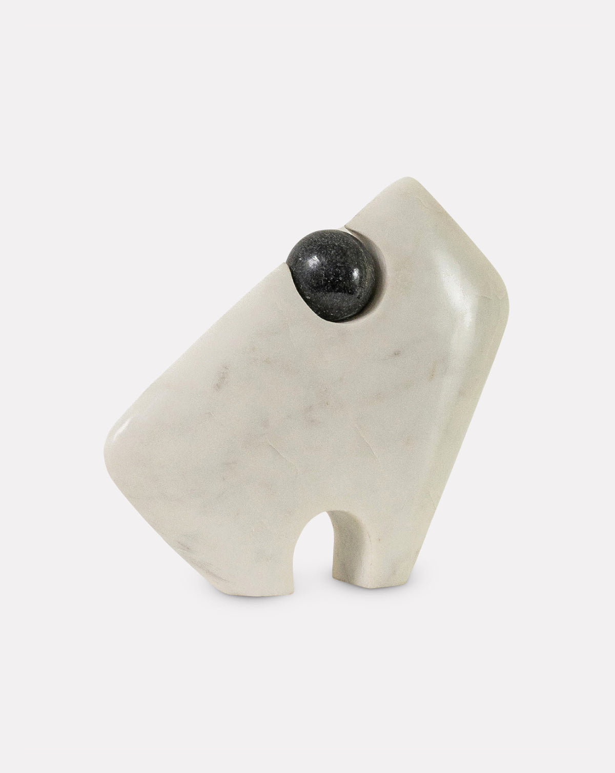 IYLA 03 sculptural vase in black and white marble, luxury kitchenware and tabletop decor