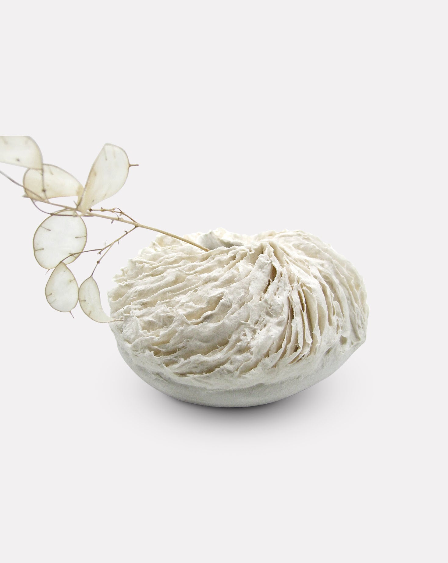 Ivory Billows Porcelain Vessel I