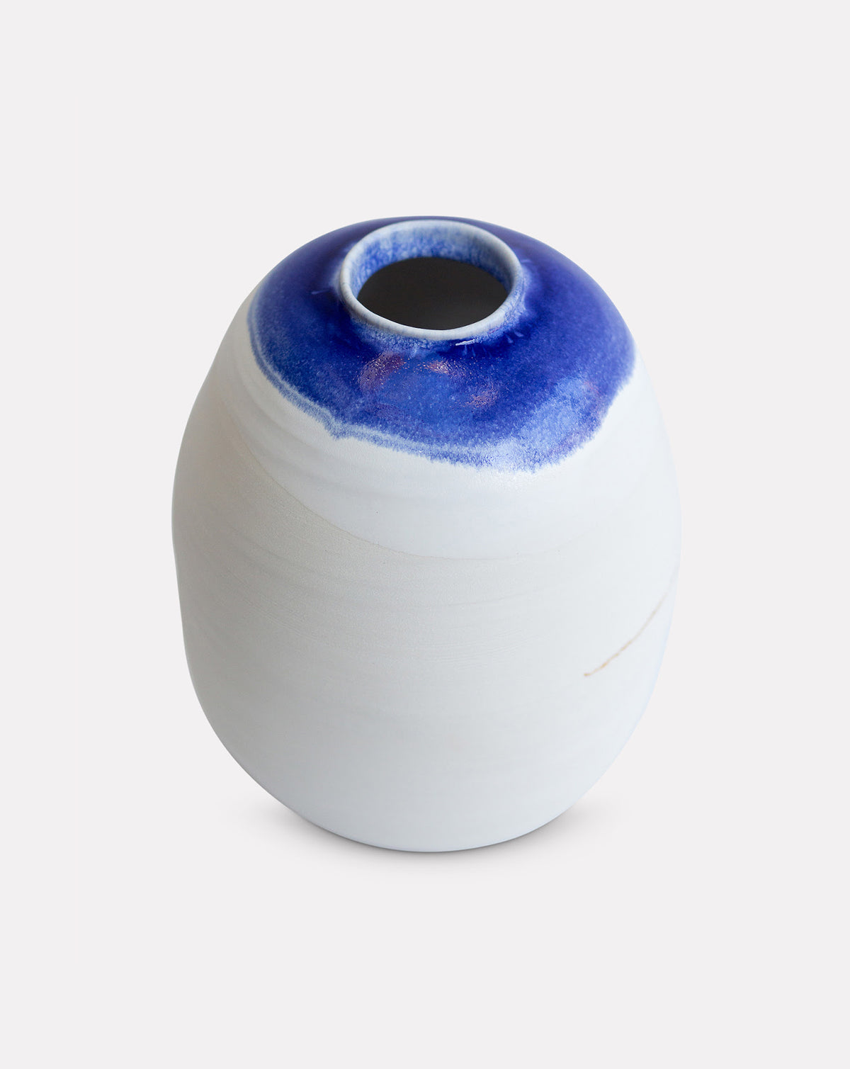 Kintsugi White Porcelain Large Moon Jar