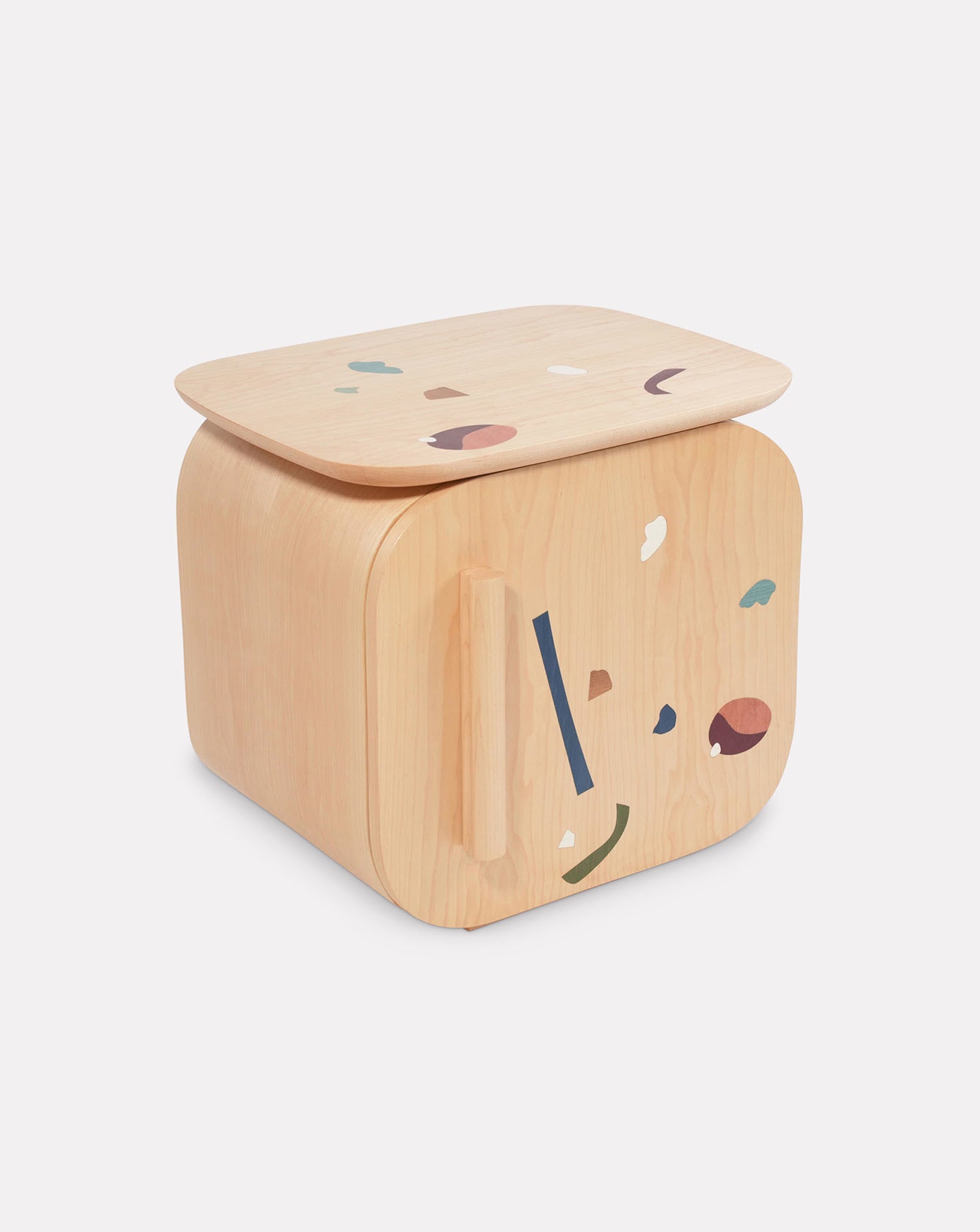 Kaan Maple Wood Nightstand Cabinet