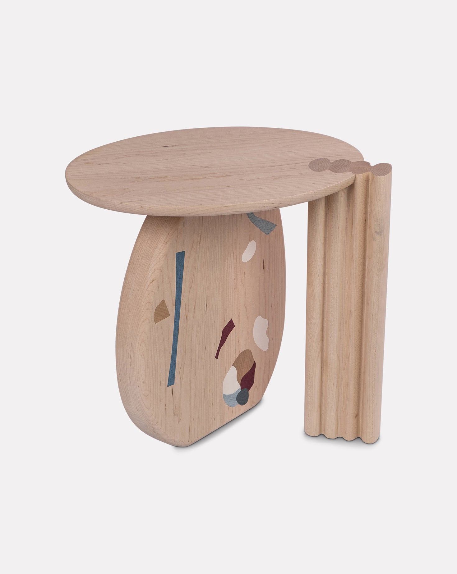 Kaan Maple Wood Side Table