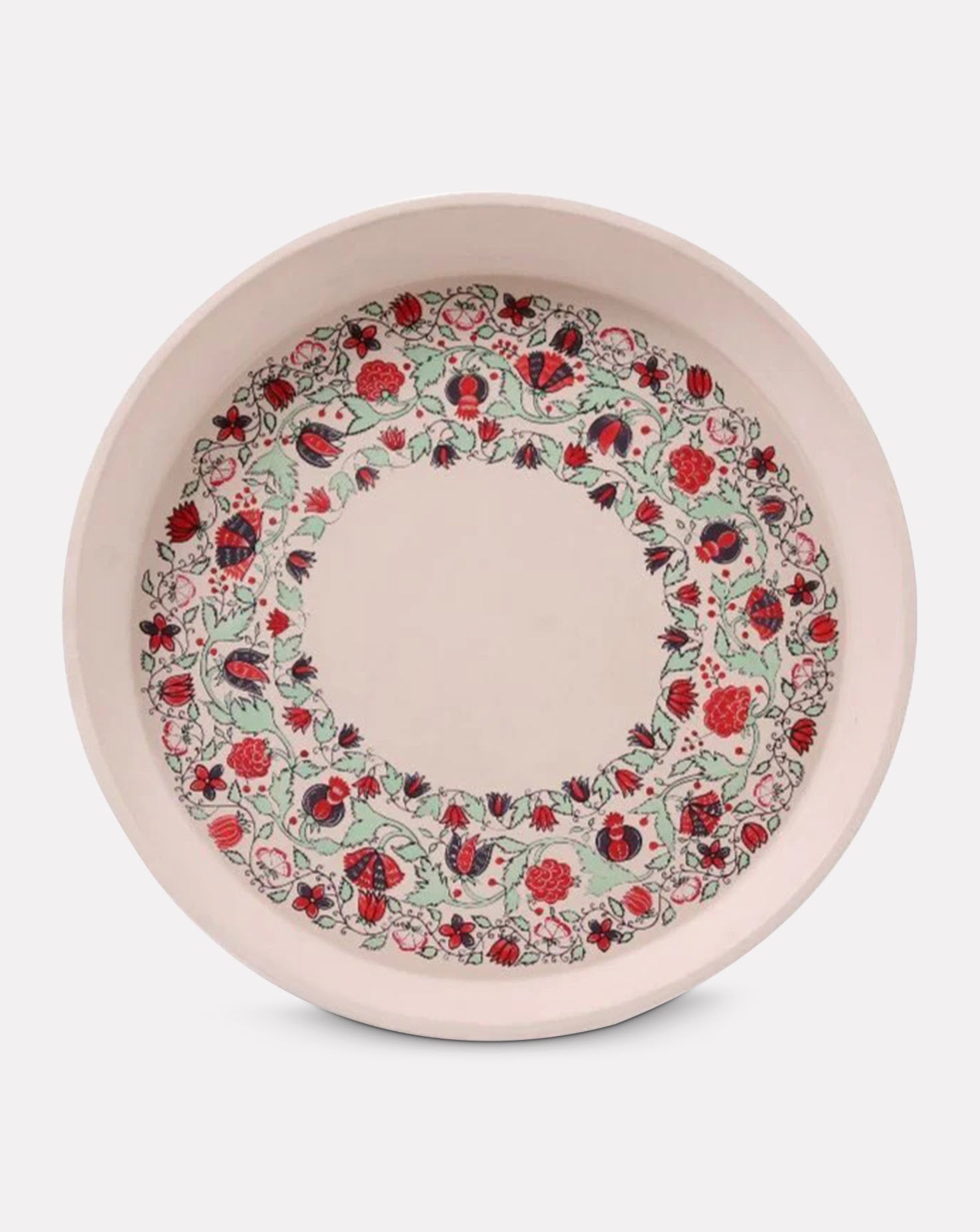 Kalam Wood and Steel Chintz Bel Side Table