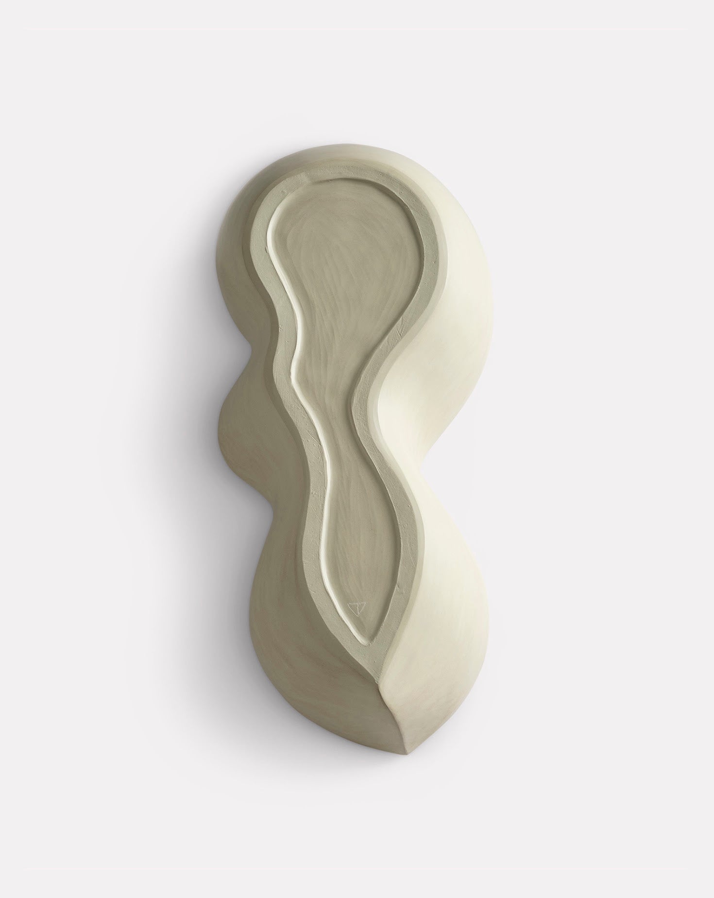 Lime Yellow Ripple Ceramic Sculpture