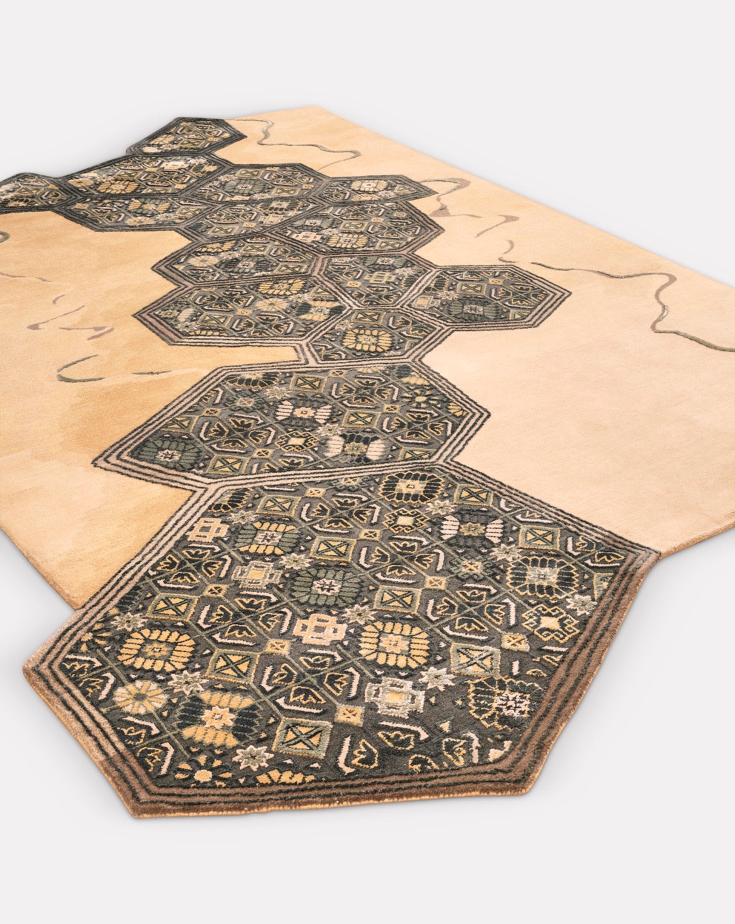 Mirari Green Gold Handknotted Rug