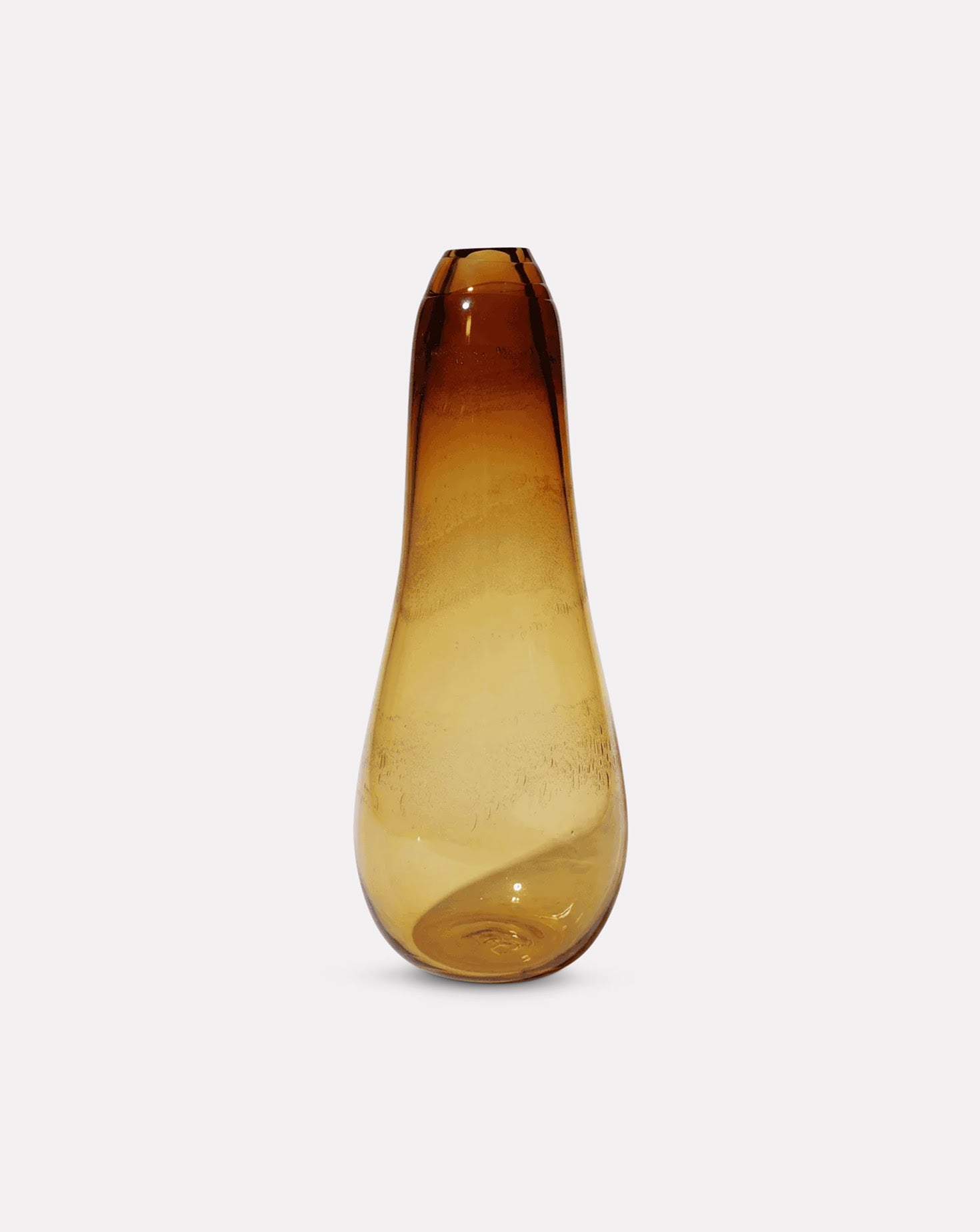 NODE Floorstanding Amber Glass Vase
