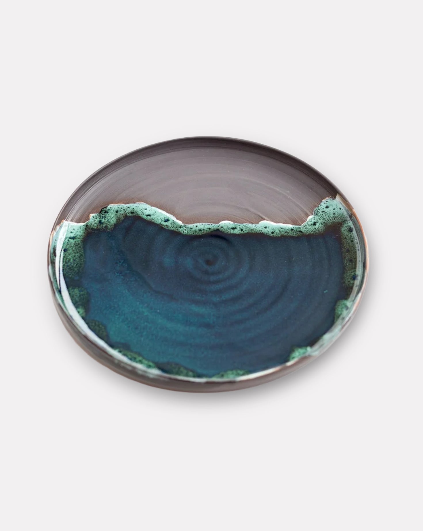 Onyx Black Shoreline Stoneware Plate