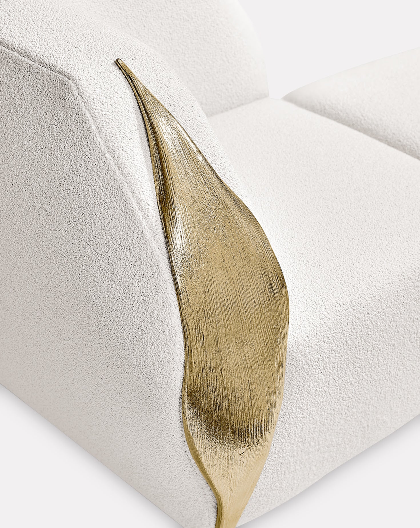 Palm Polished Brass Sofa